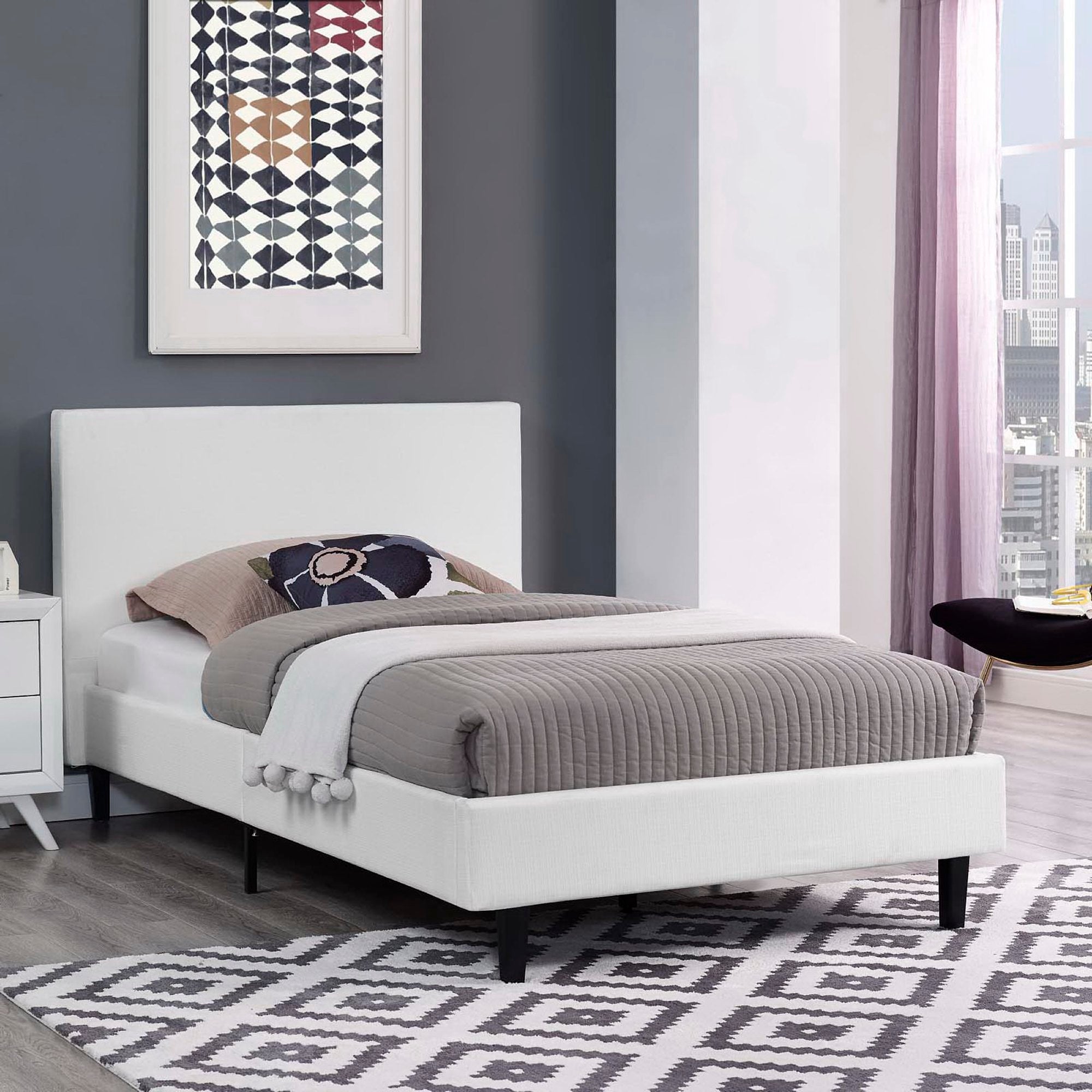 Modway Anya Fabric Twin Bed