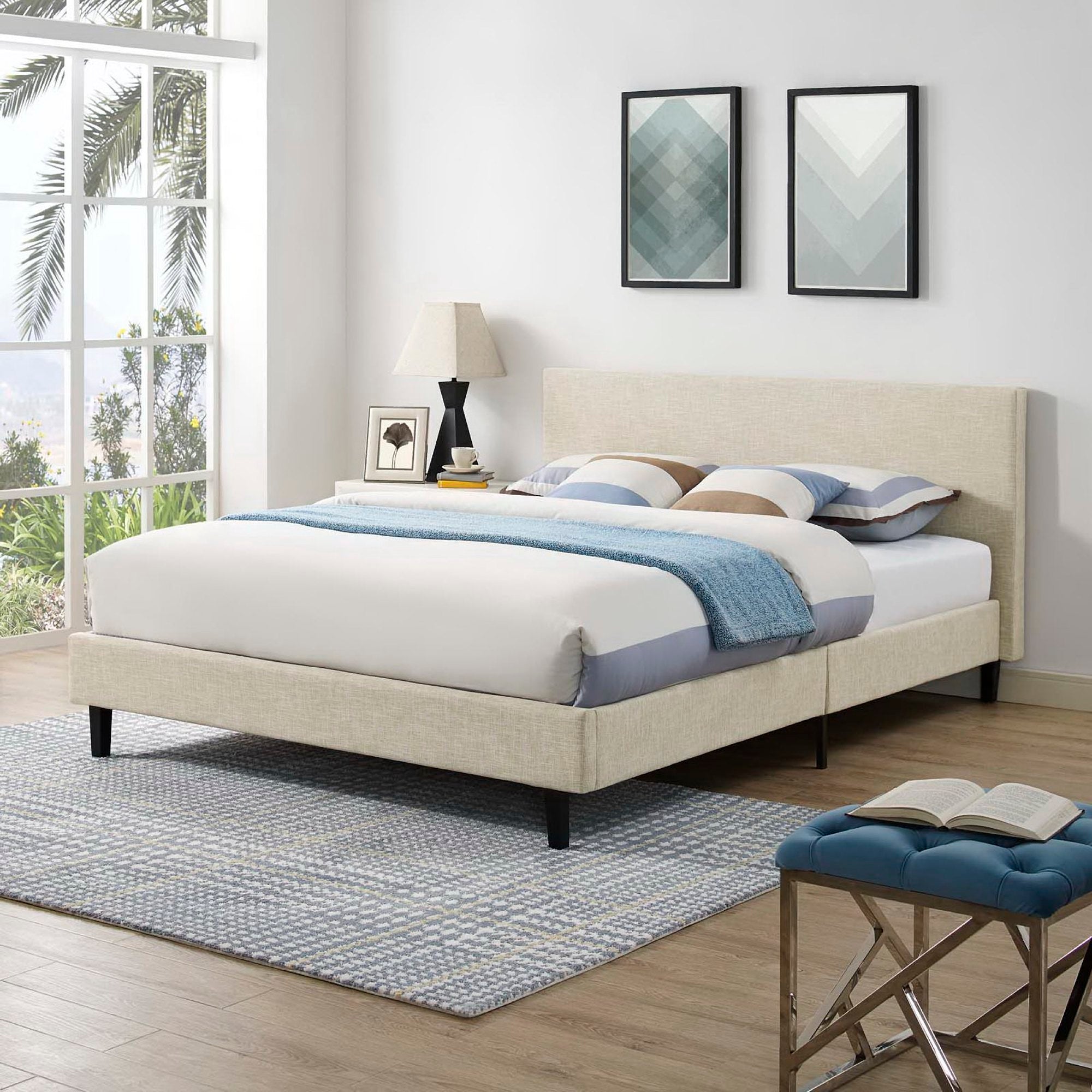 Modway Anya Fabric Queen Bed