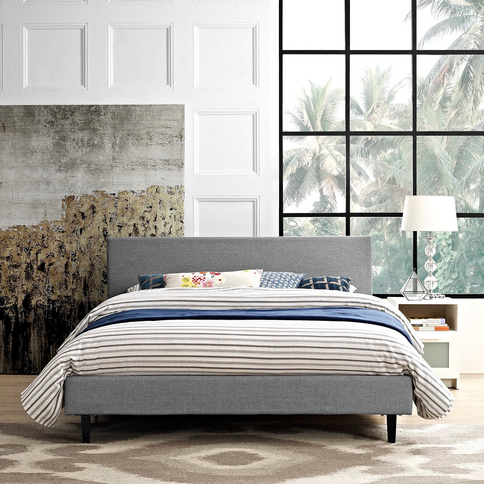 Modway Anya Fabric Queen Bed