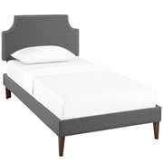 Modway Laura Fabric Twin Platform Bed with Squared Tapered Legs