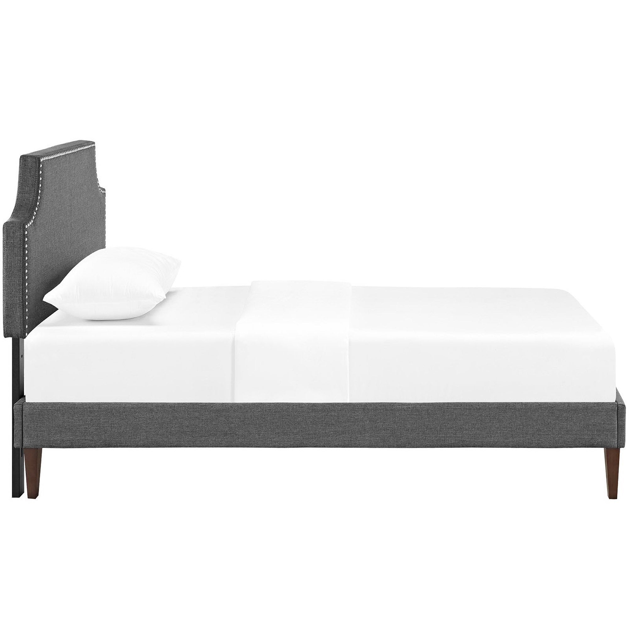 Modway Laura Fabric Twin Platform Bed with Squared Tapered Legs
