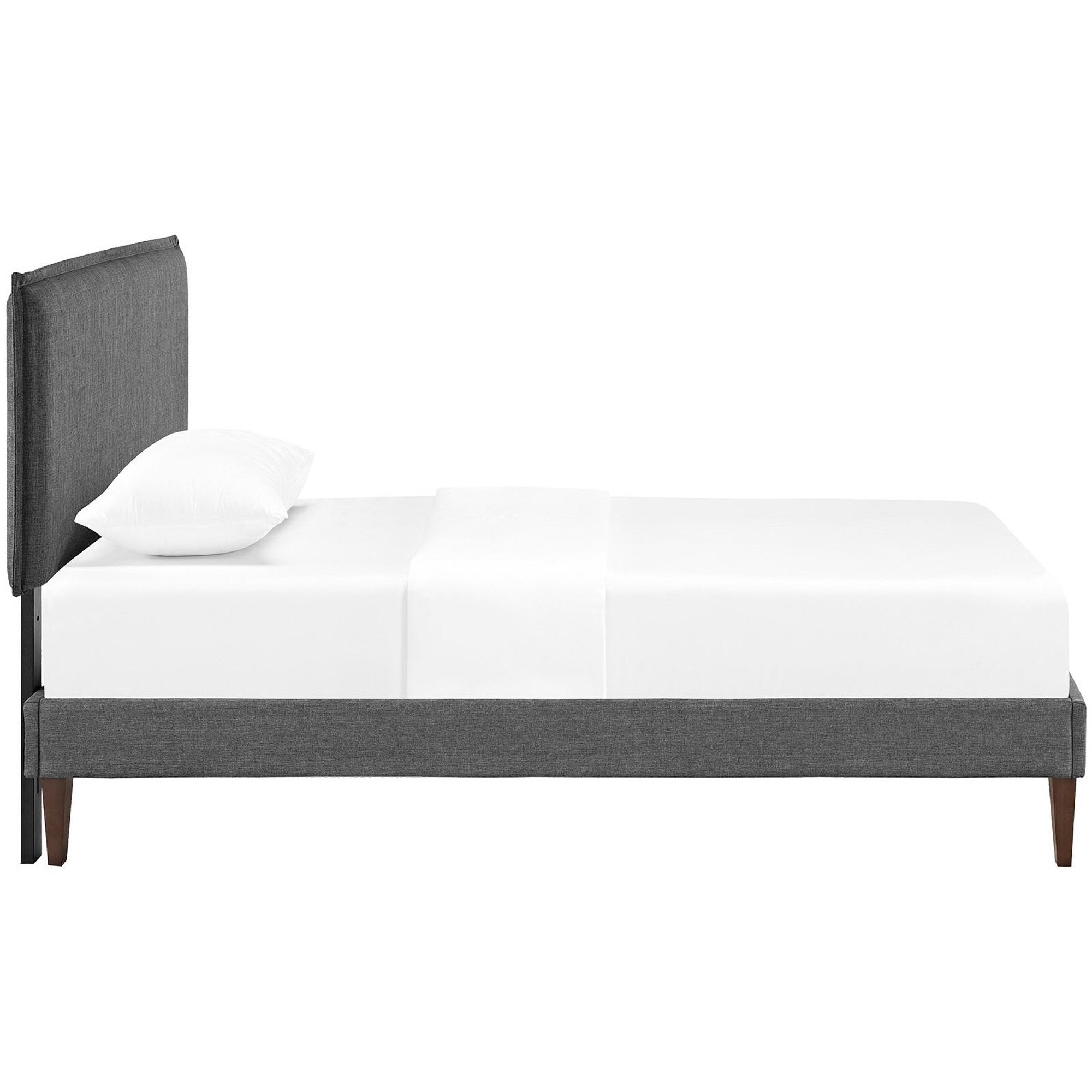 Modway Camille Fabric Twin Platform Bed with Squared Tapered Legs