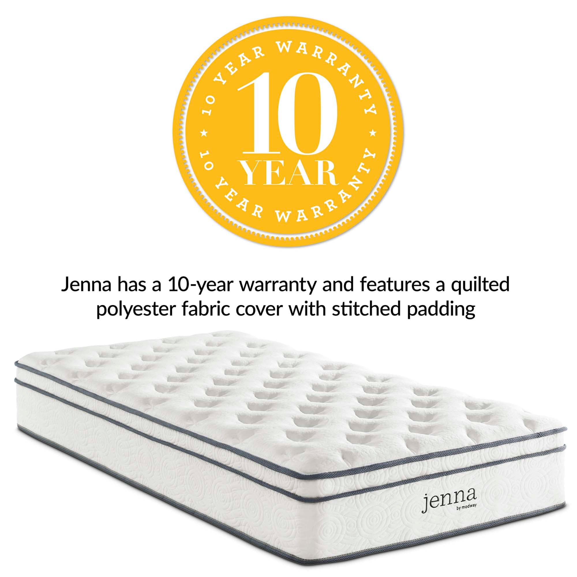 Modway Jenna 10" Innerspring and Foam Twin Mattress