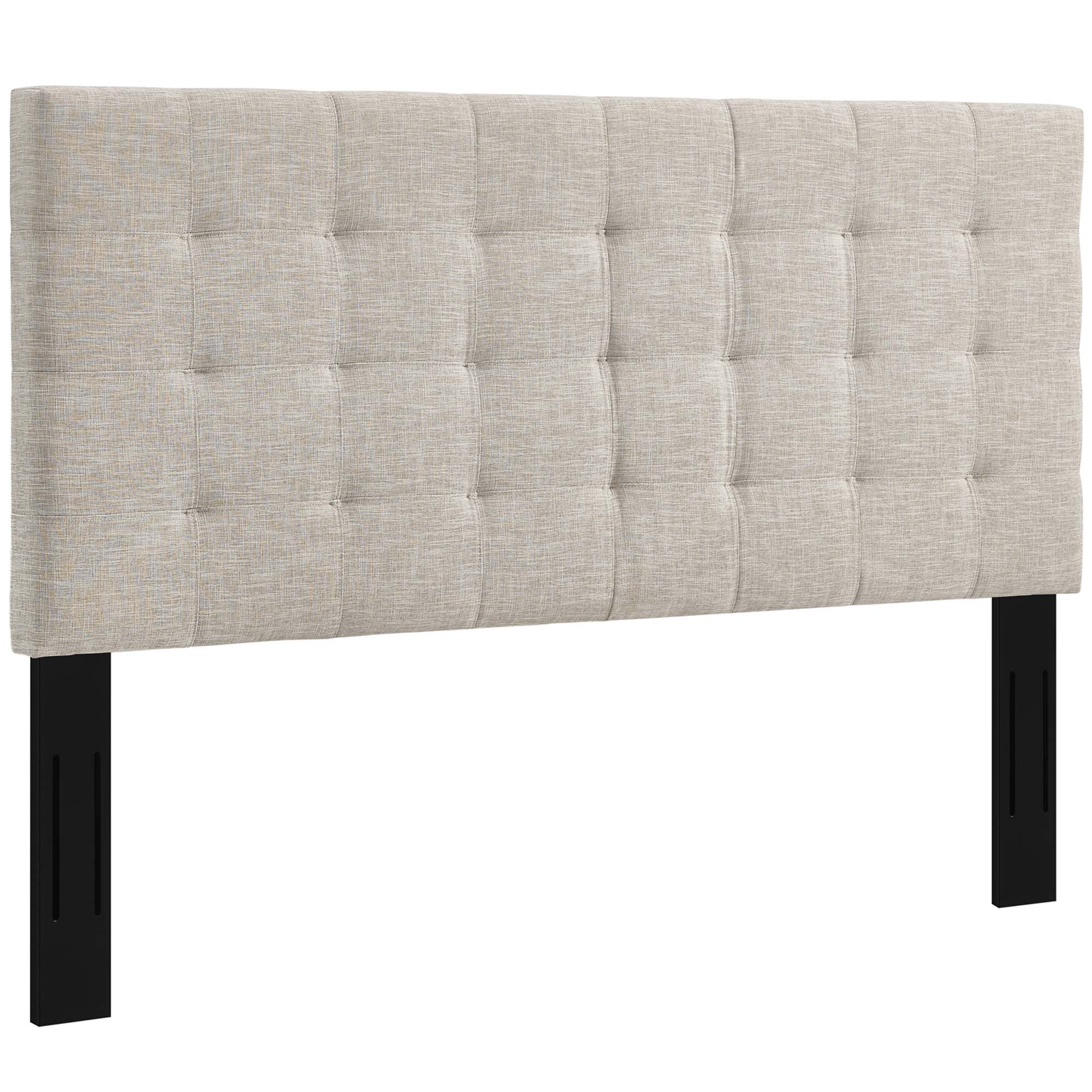 Modway Paisley Tufted Upholstered Linen Fabric King and California King Headboard