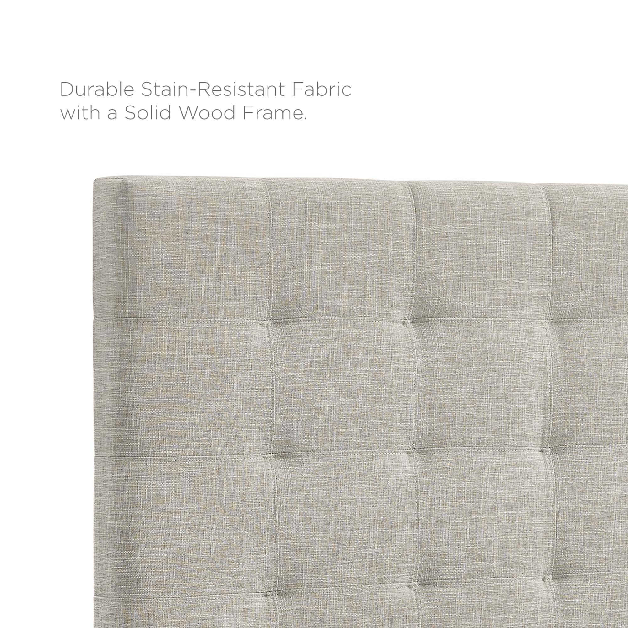 Modway Paisley Tufted Upholstered Linen Fabric King and California King Headboard