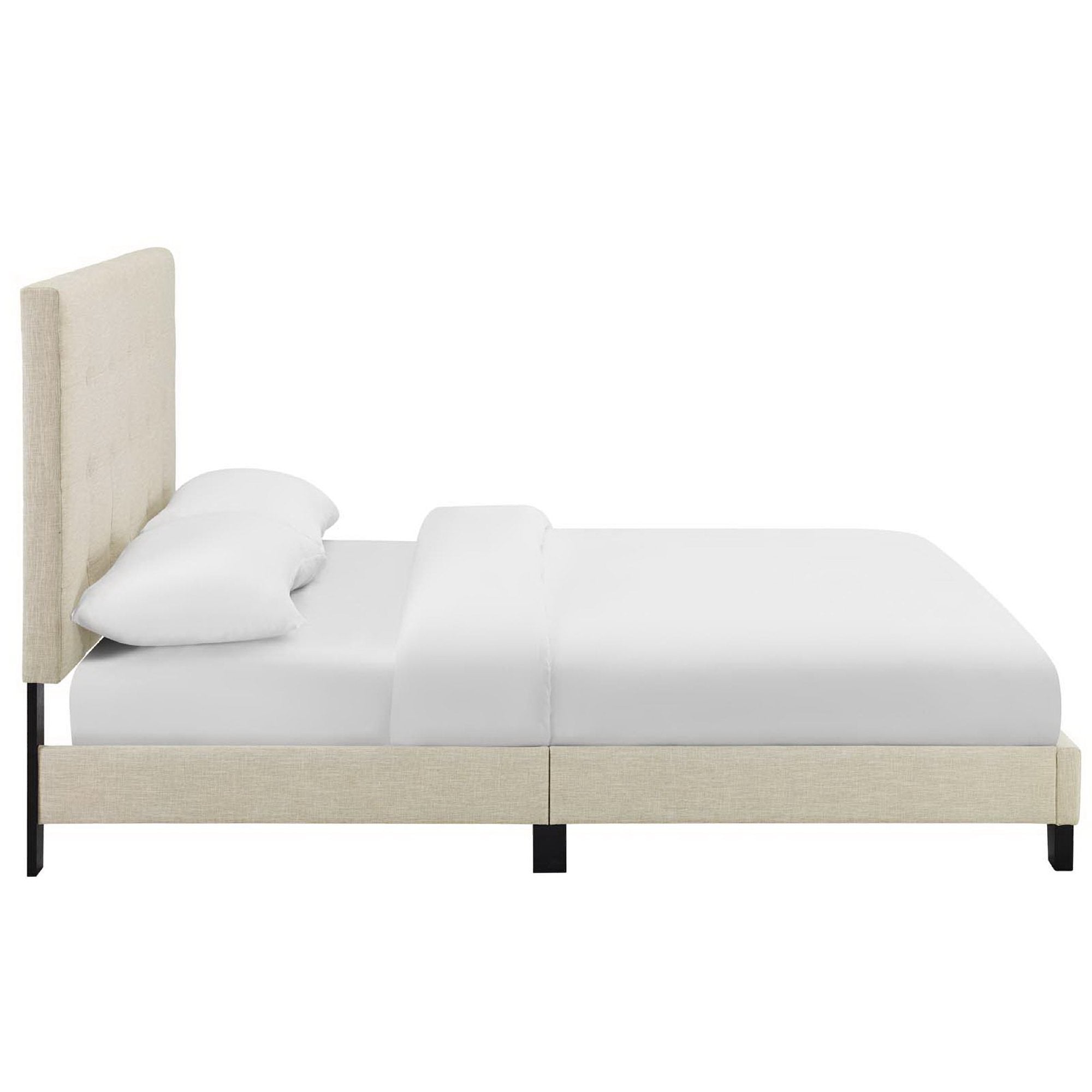 Modway Melanie Tufted Button Upholstered Fabric Queen Platform Bed