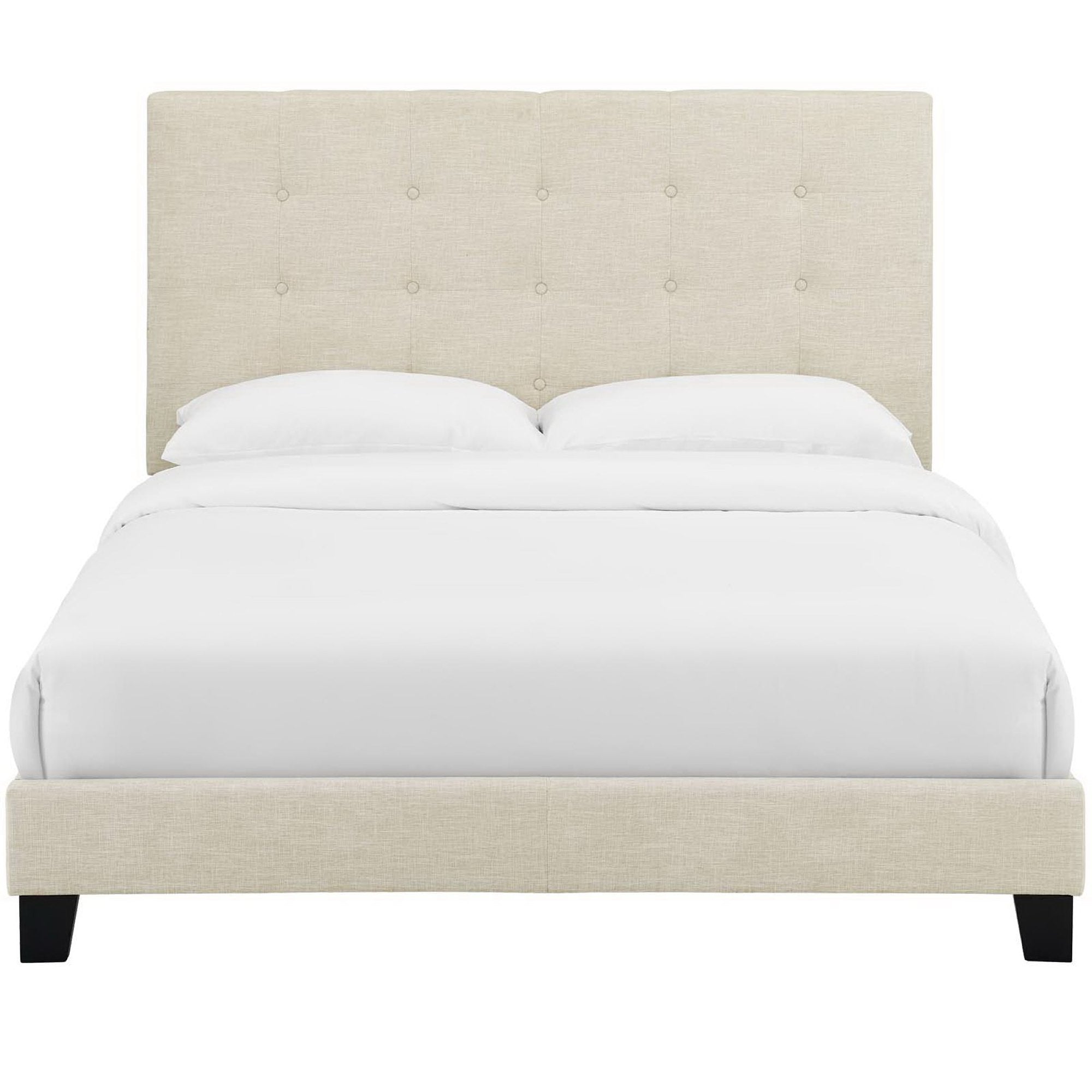 Modway Melanie Tufted Button Upholstered Fabric Queen Platform Bed