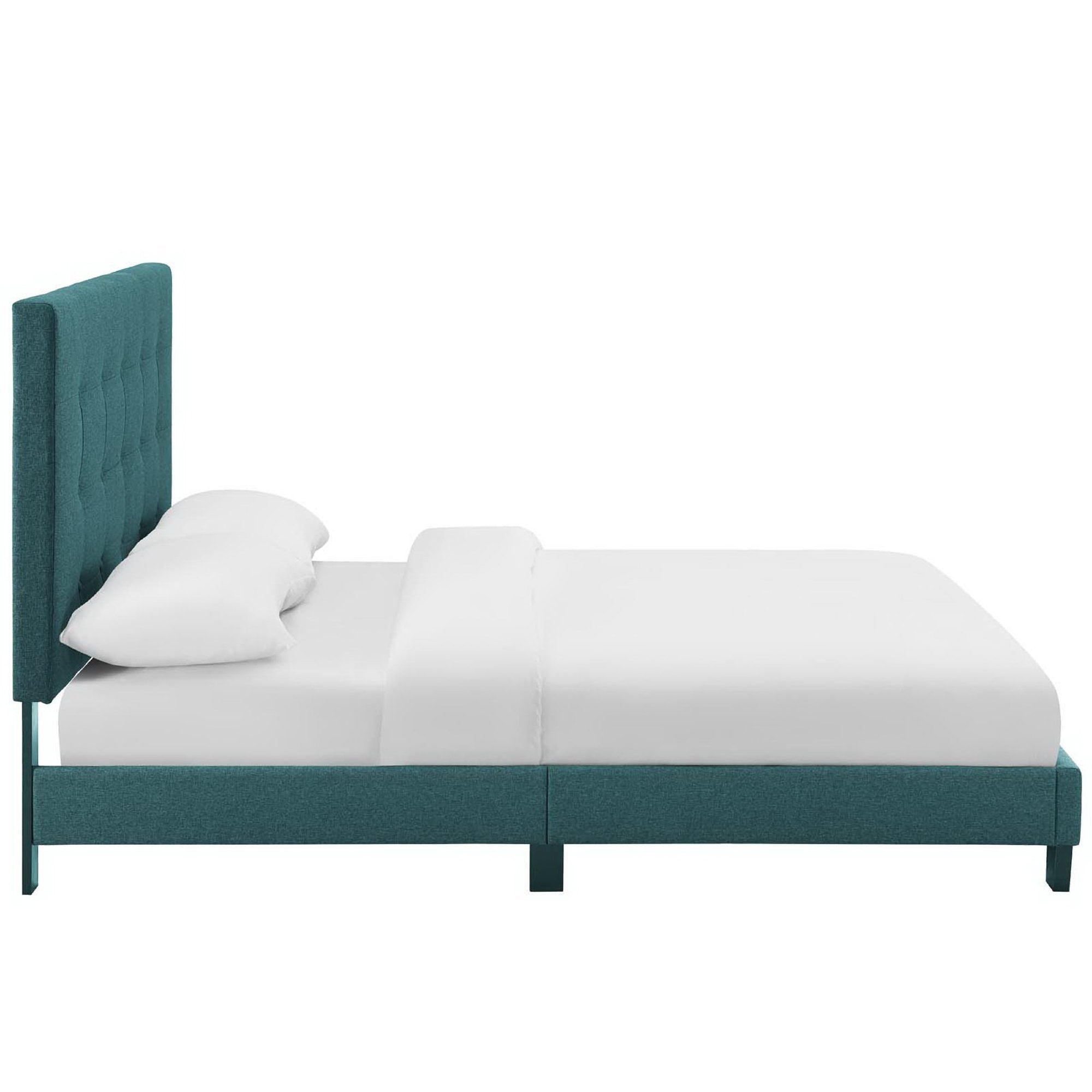 Modway Melanie Tufted Button Upholstered Fabric Queen Platform Bed