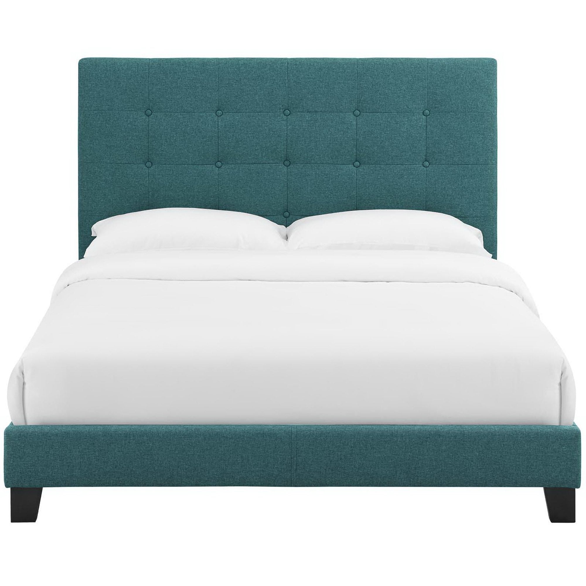 Modway Melanie Tufted Button Upholstered Fabric Queen Platform Bed