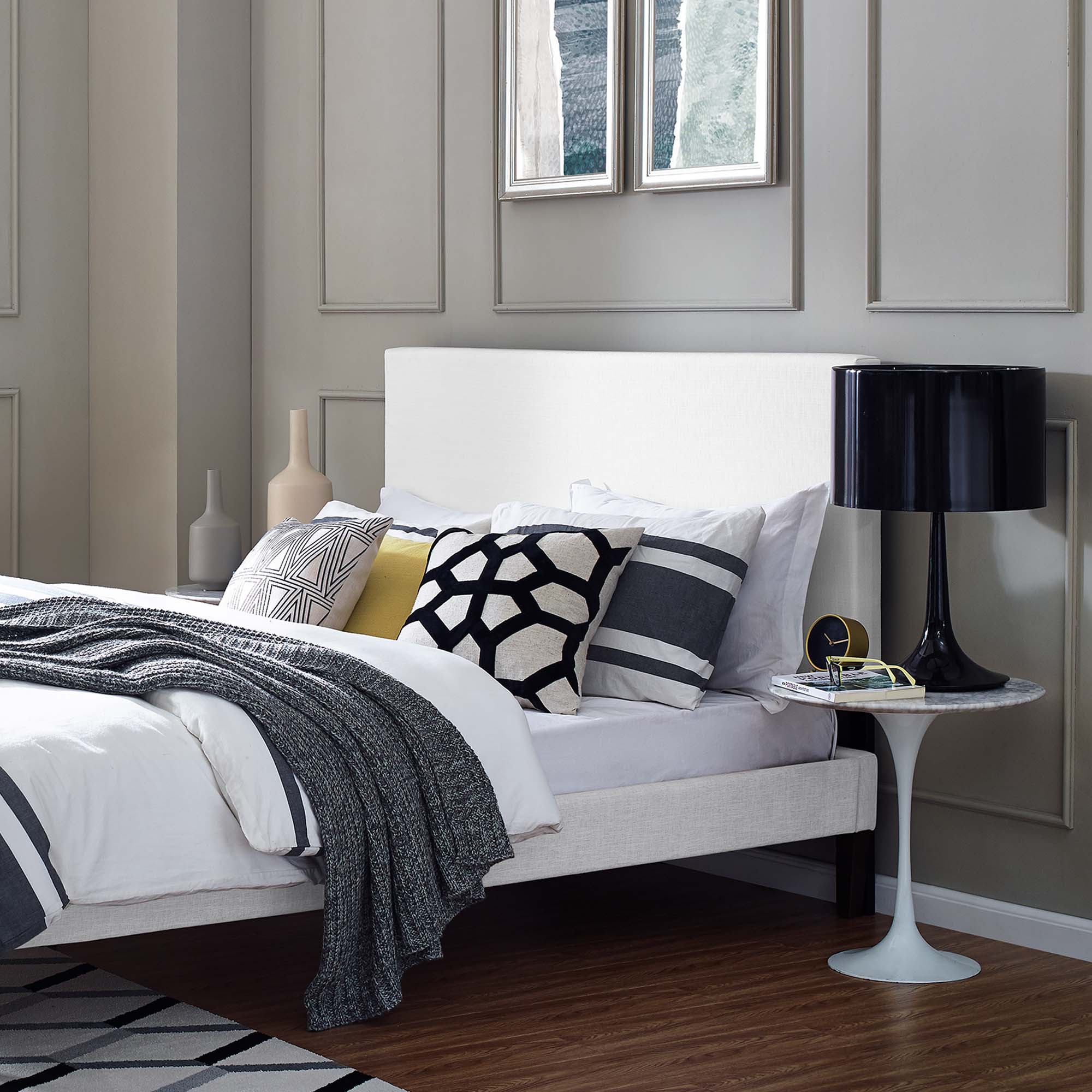 Modway Taylor Upholstered Linen Fabric Full / Queen Headboard