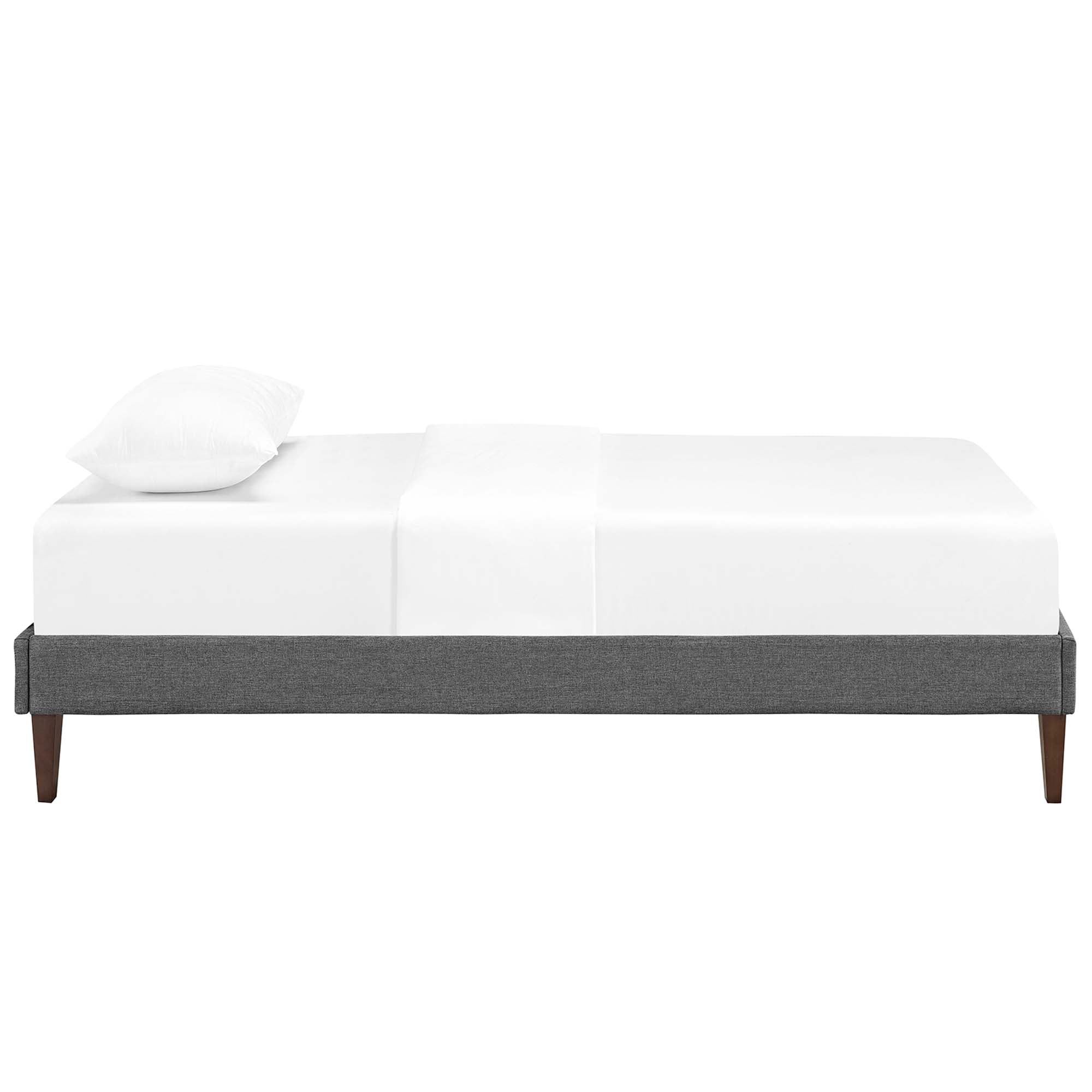 Modway Tessie Fabric Twin Bed Frame with Squared Tapered Legs