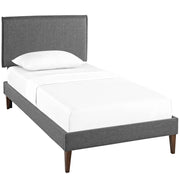 Modway Amaris Fabric Twin Platform Bed with Squared Tapered Legs