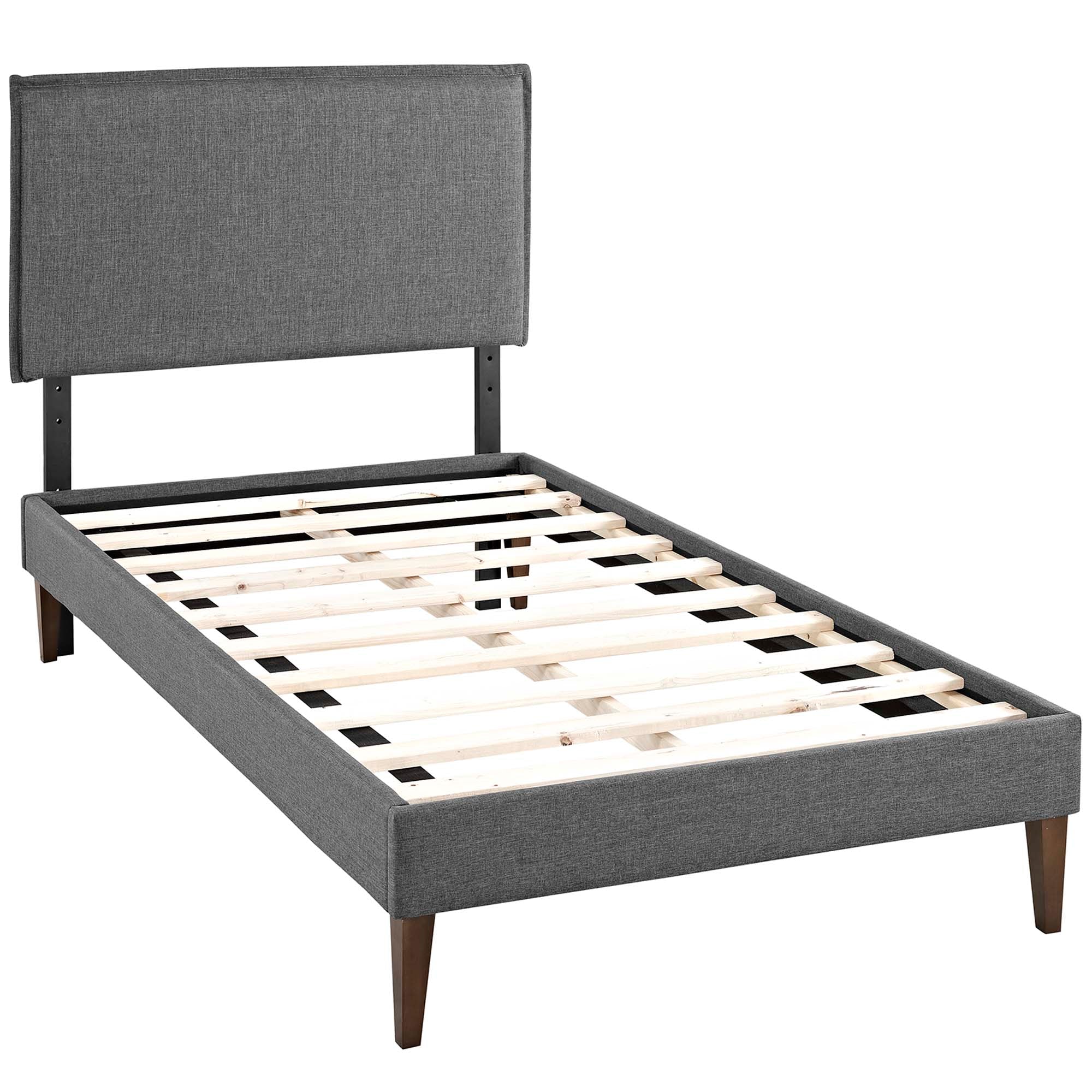 Modway Amaris Fabric Twin Platform Bed with Squared Tapered Legs