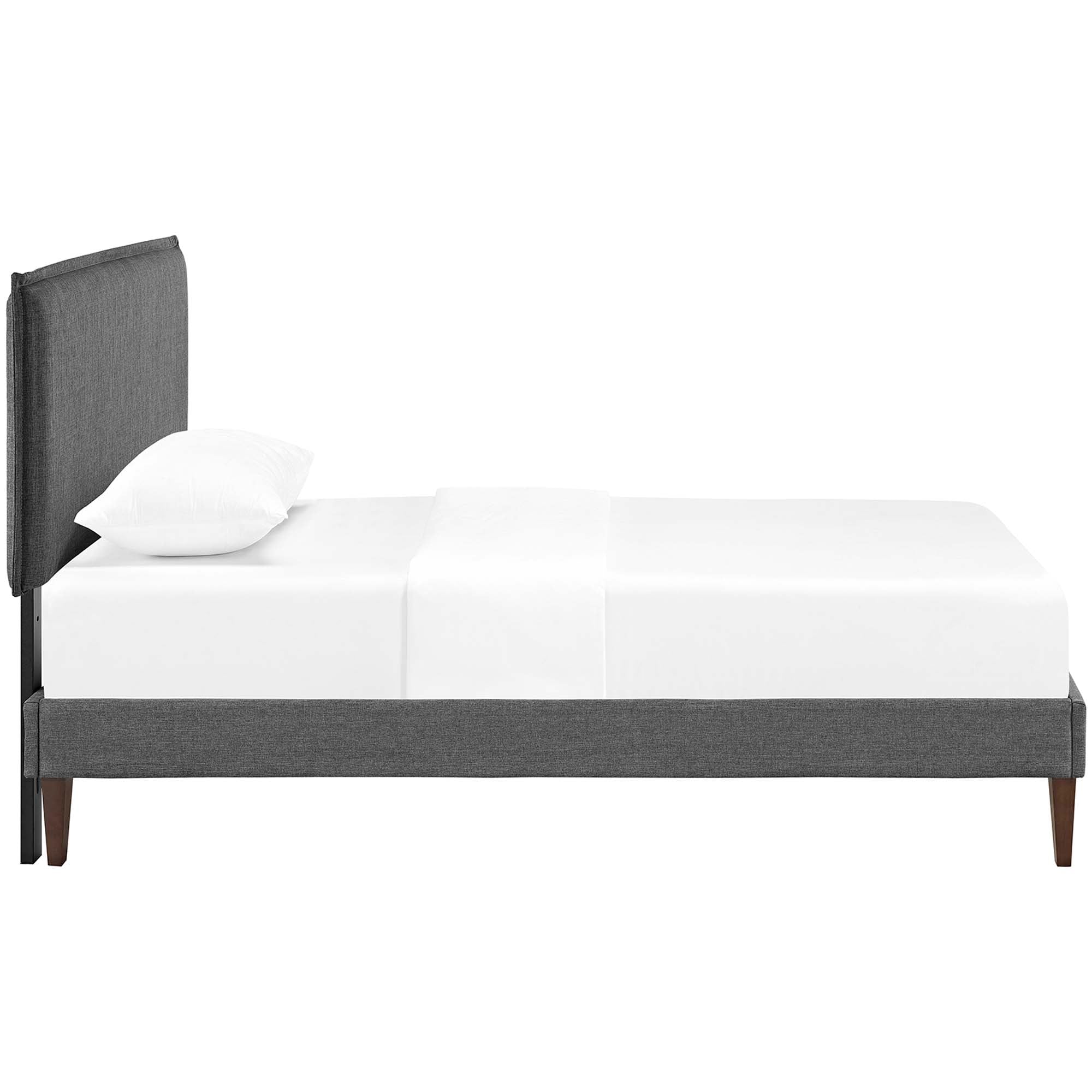 Modway Amaris Fabric Twin Platform Bed with Squared Tapered Legs