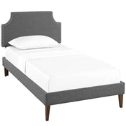Modway Corene Fabric Twin Platform Bed with Squared Tapered Legs