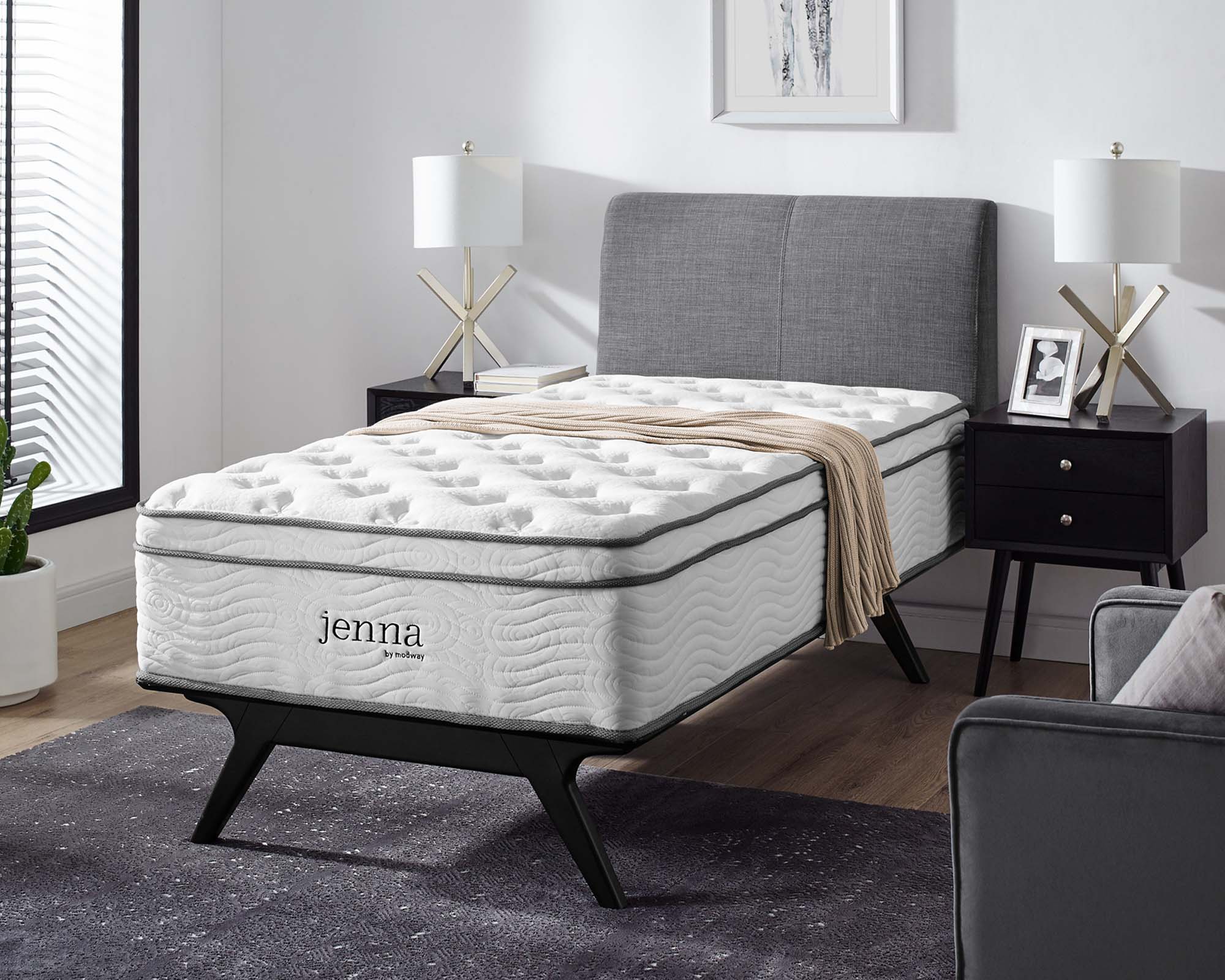 Modway Jenna 14" Innerspring and Foam Twin Mattress