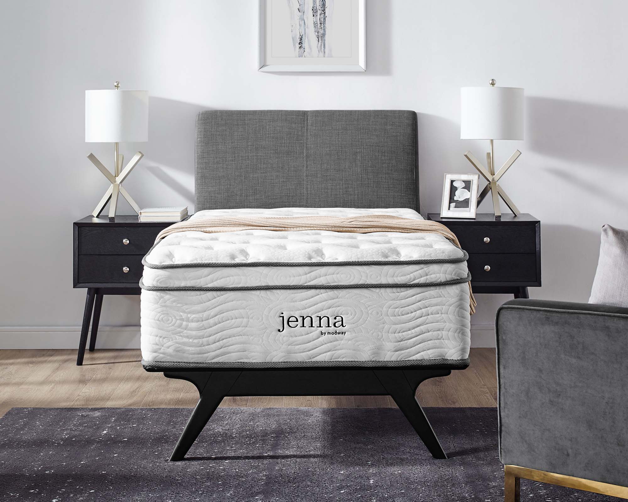 Modway Jenna 14" Innerspring and Foam Twin Mattress