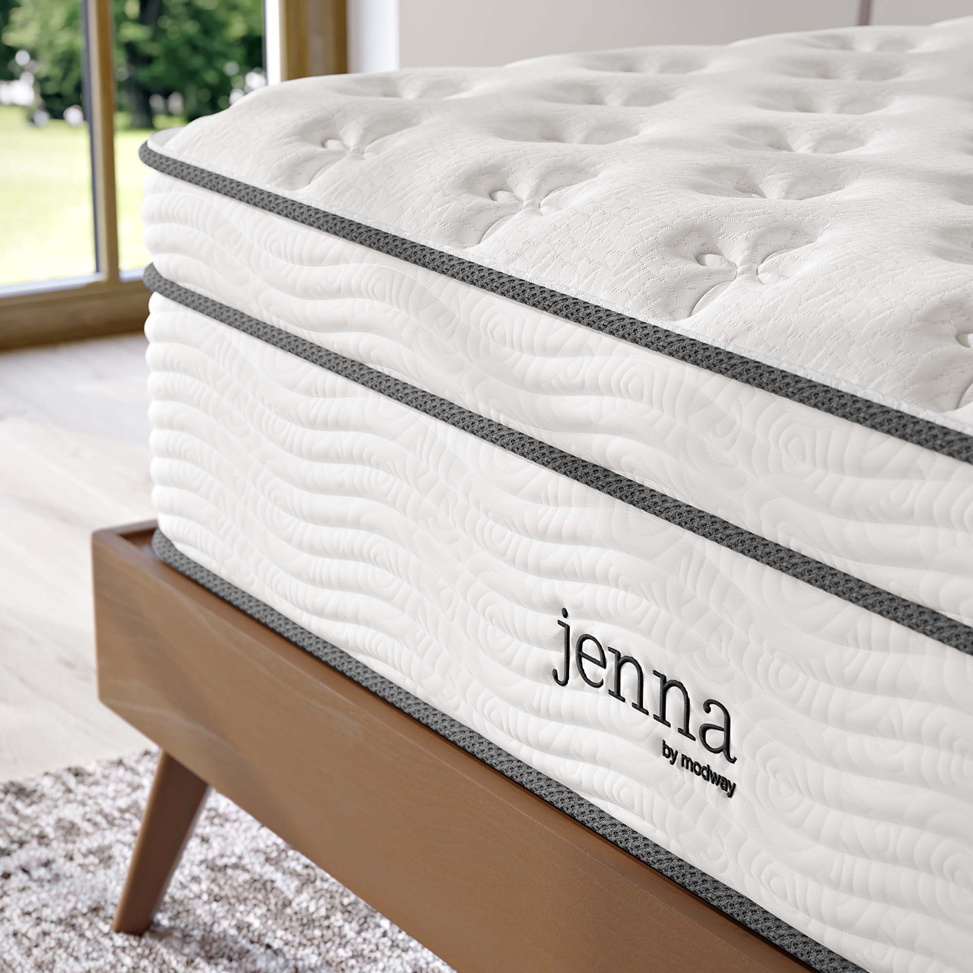 Modway Jenna 14" Innerspring and Foam Queen Mattress