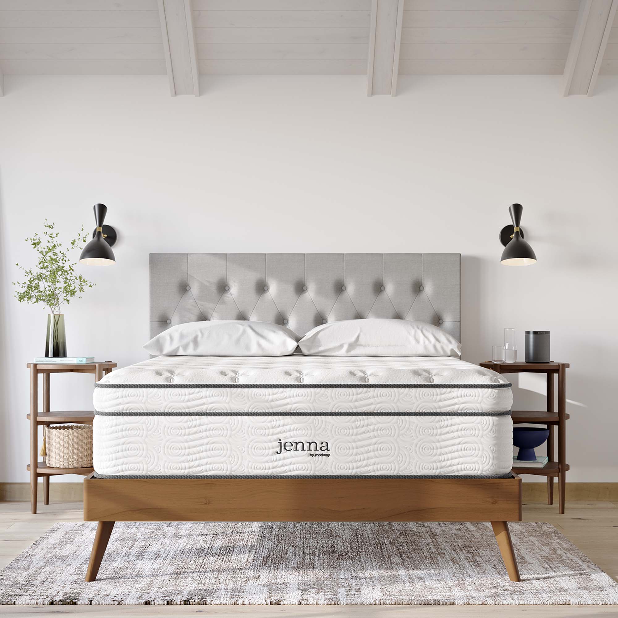 Modway Jenna 14" Innerspring and Foam California King Mattress