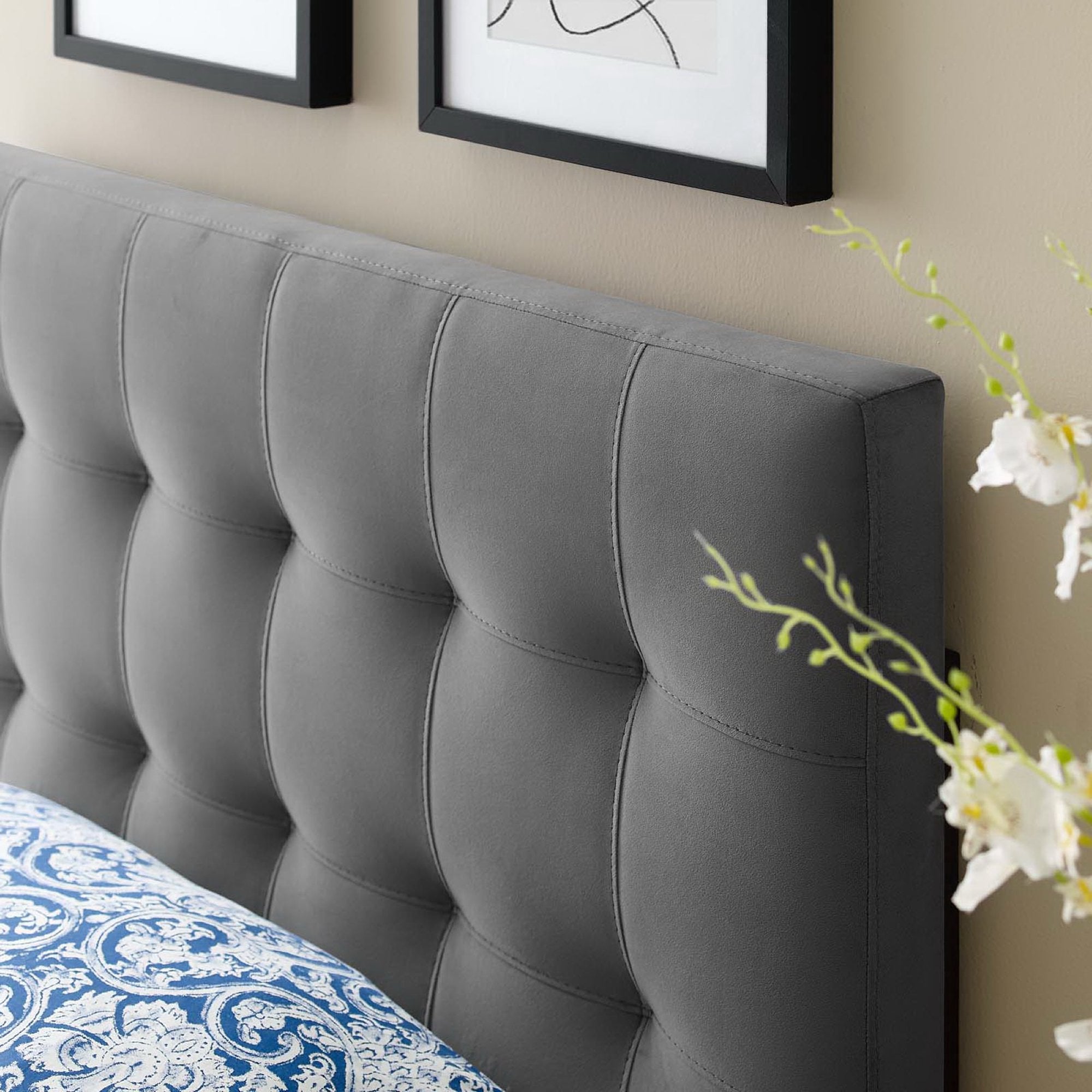 Modway Lily Biscuit Tufted Performance Velvet Twin Headboard