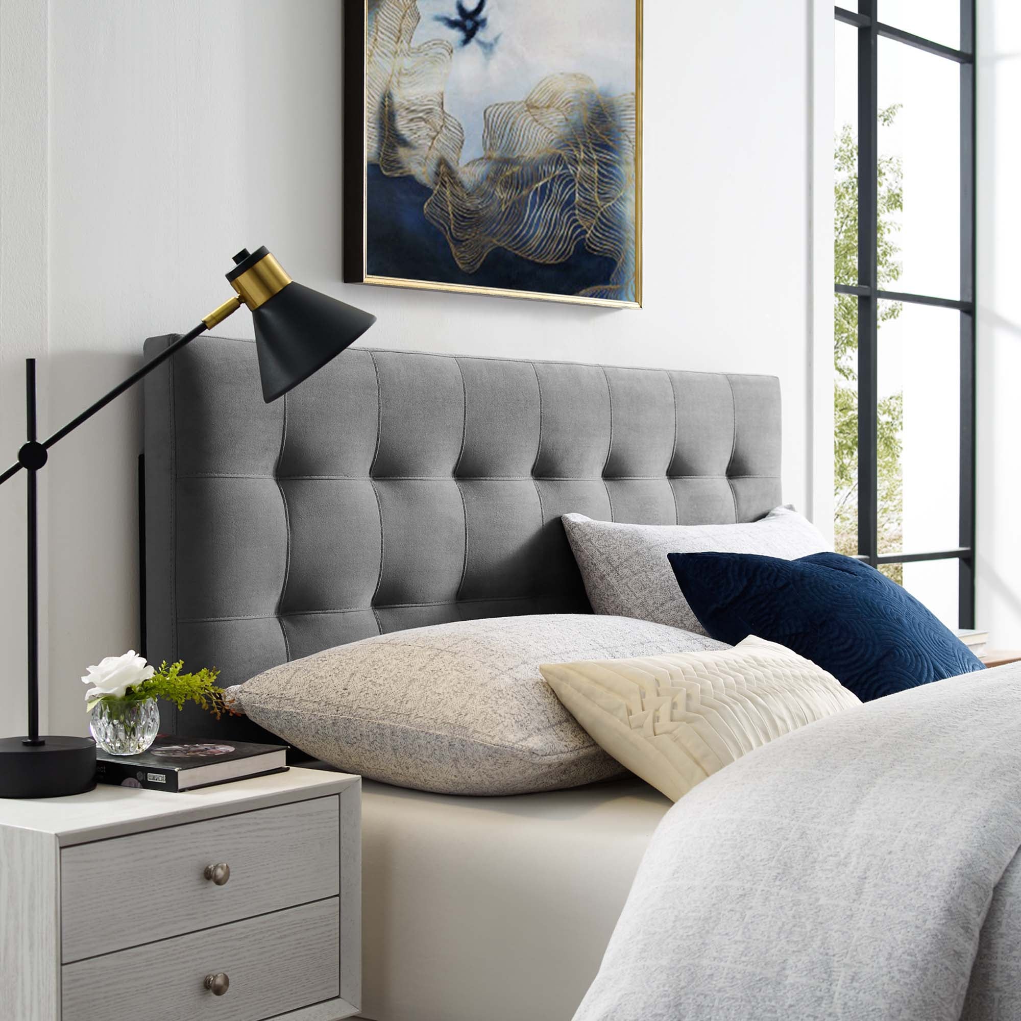Modway Lily Biscuit Tufted Performance Velvet King Headboard