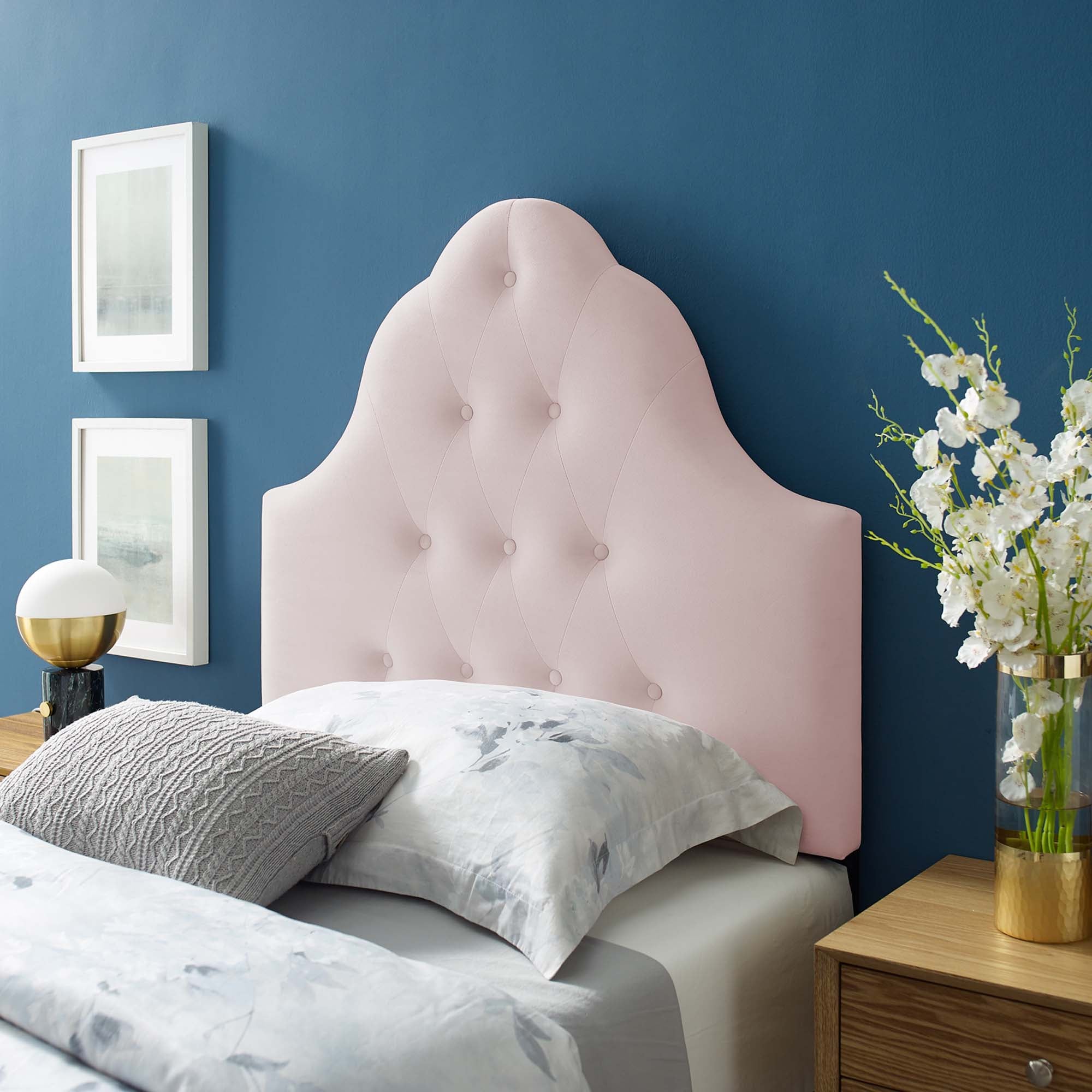 Modway Sovereign Diamond Tufted Performance Velvet Twin Headboard