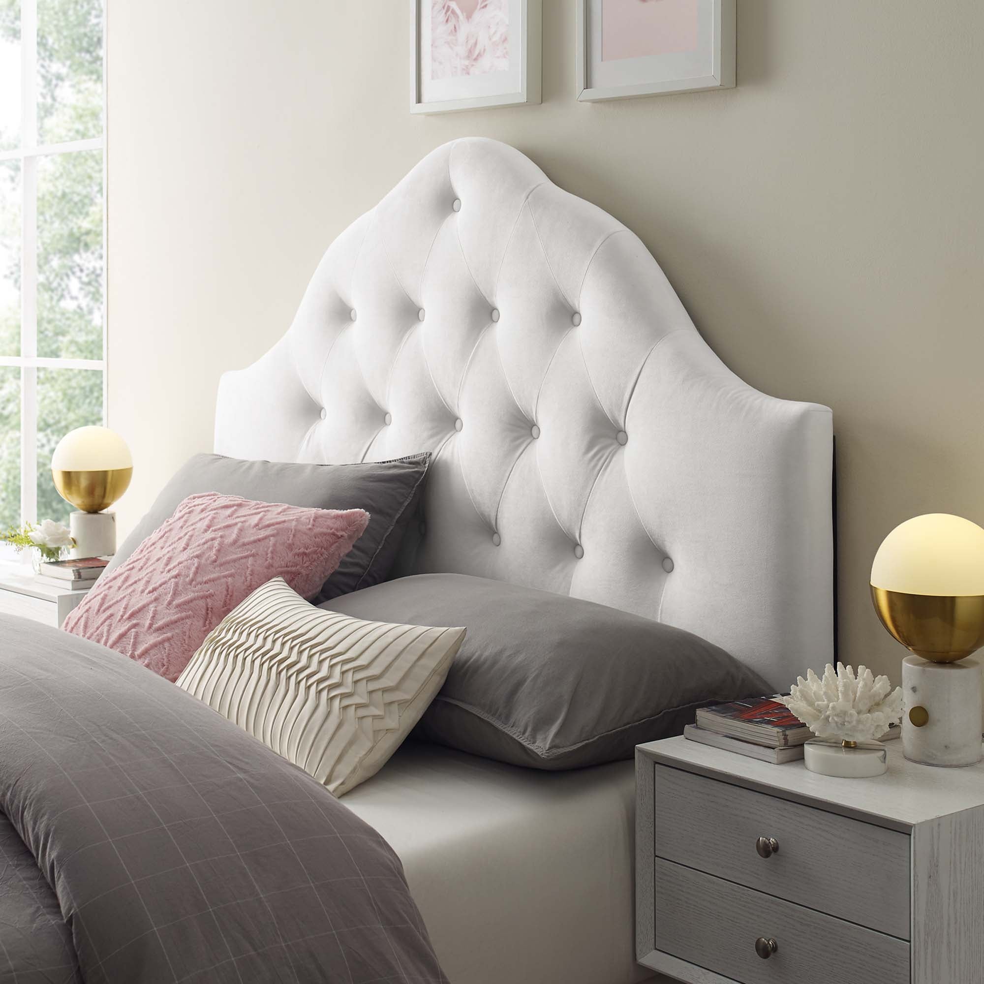 Modway Sovereign Diamond Tufted Performance Velvet Queen Headboard