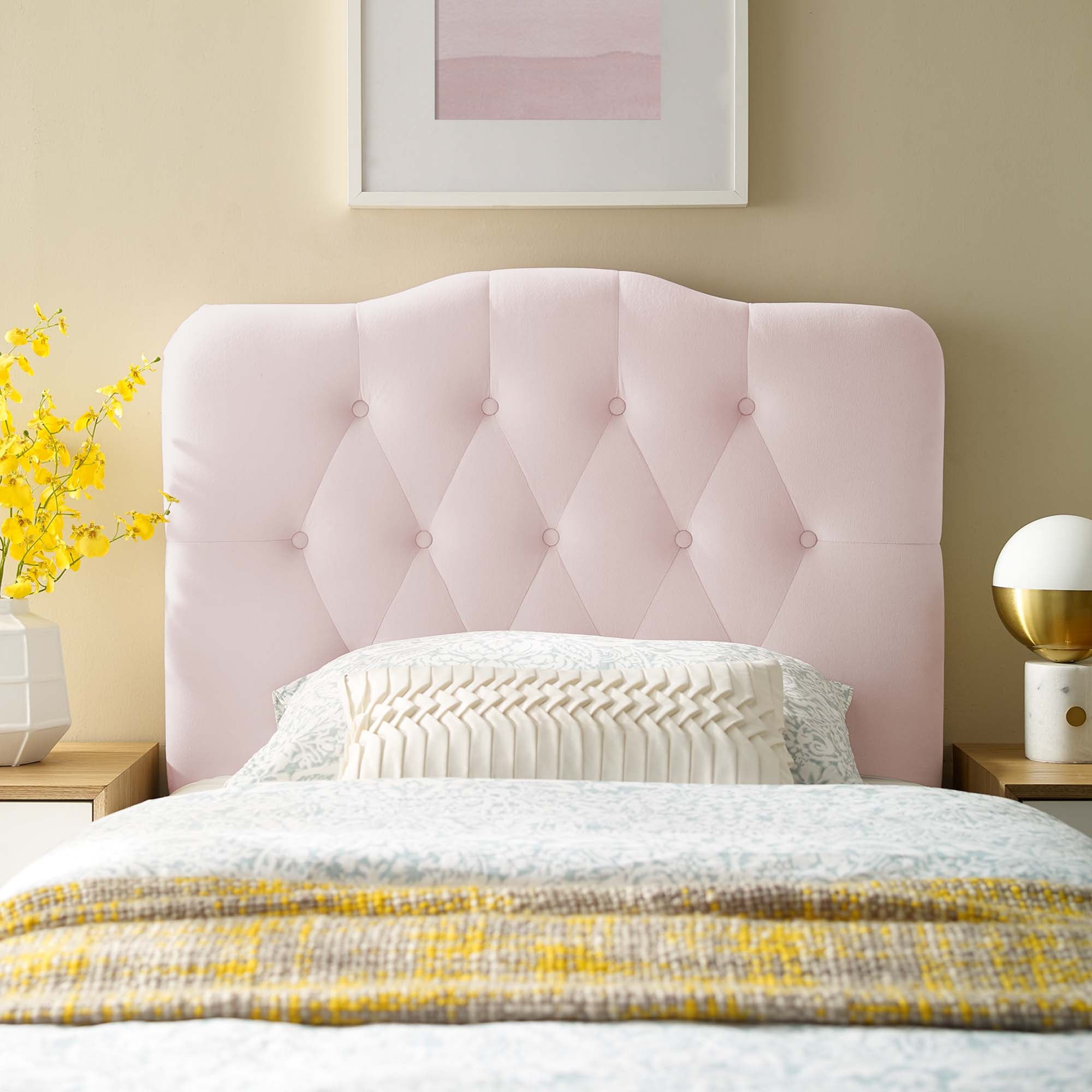 Modway Annabel Diamond Tufted Performance Velvet Twin Headboard