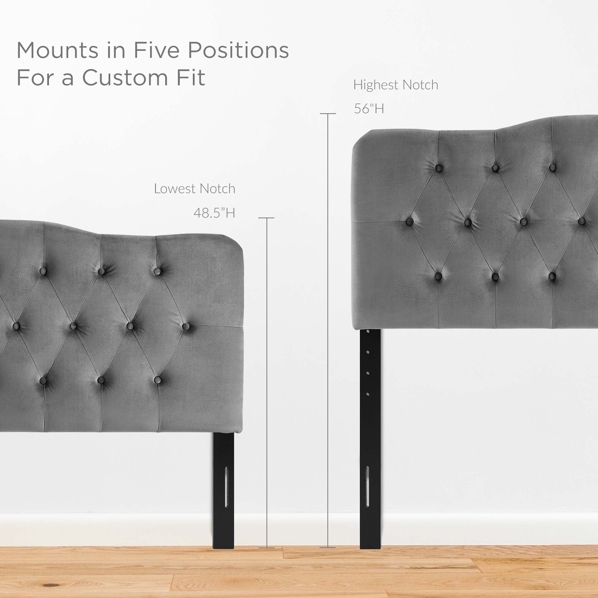 Modway Annabel Diamond Tufted Performance Velvet King Headboard