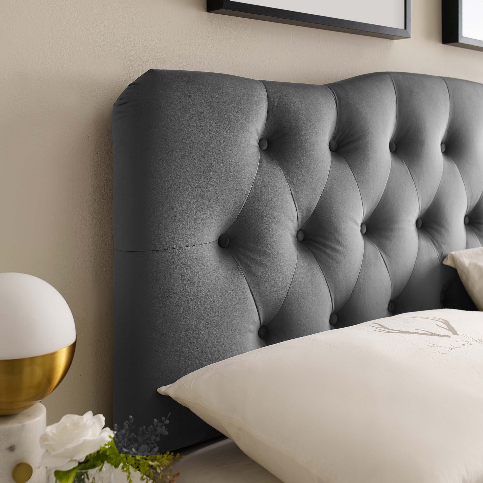 Modway Annabel Diamond Tufted Performance Velvet King Headboard
