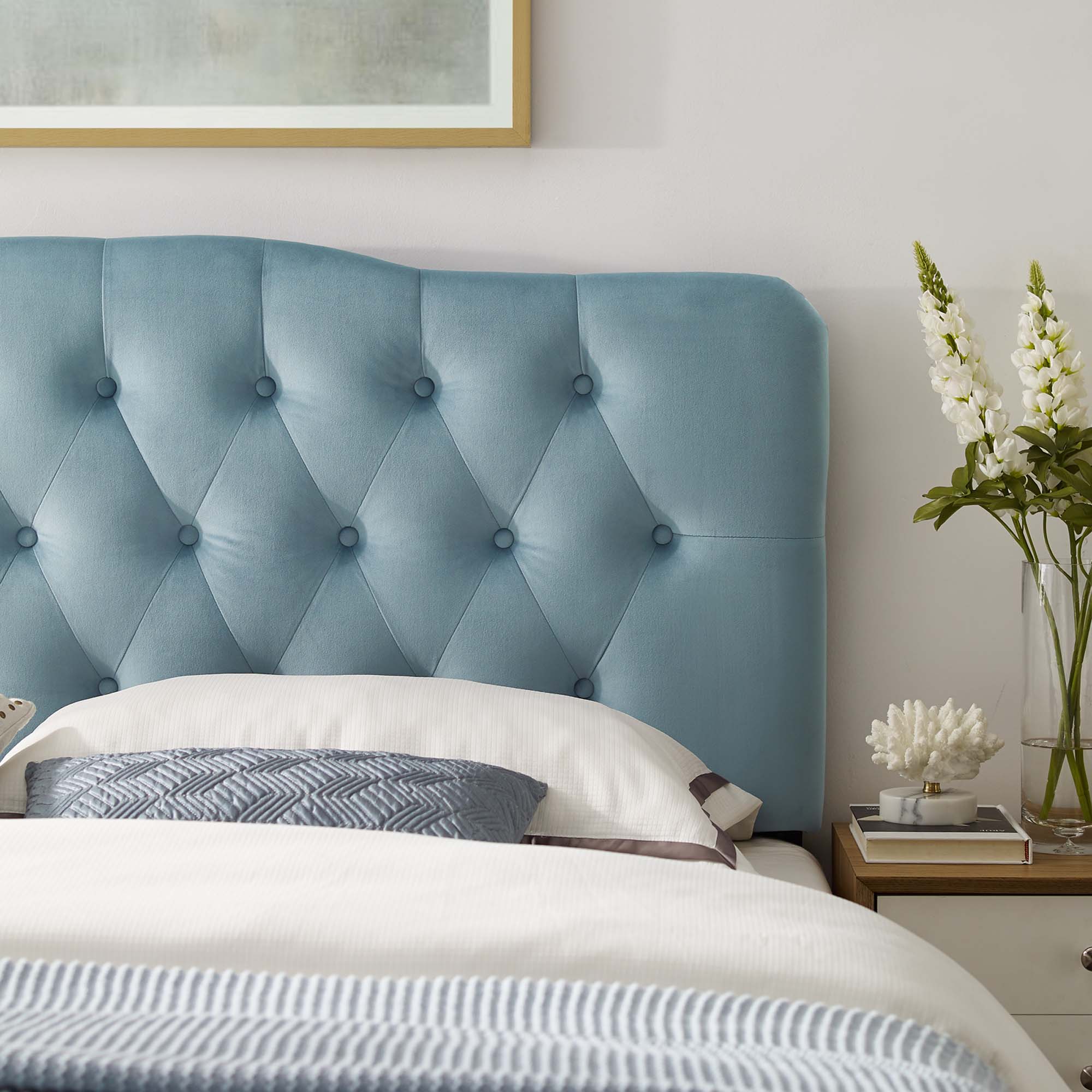 Modway Annabel Diamond Tufted Performance Velvet Full Headboard