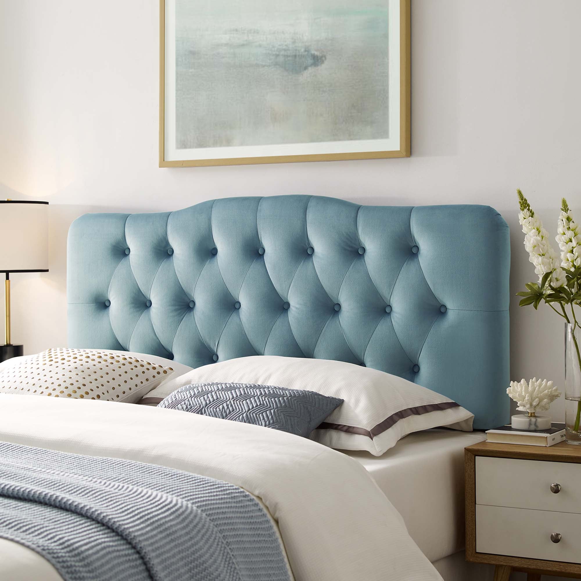 Modway Annabel Diamond Tufted Performance Velvet Full Headboard