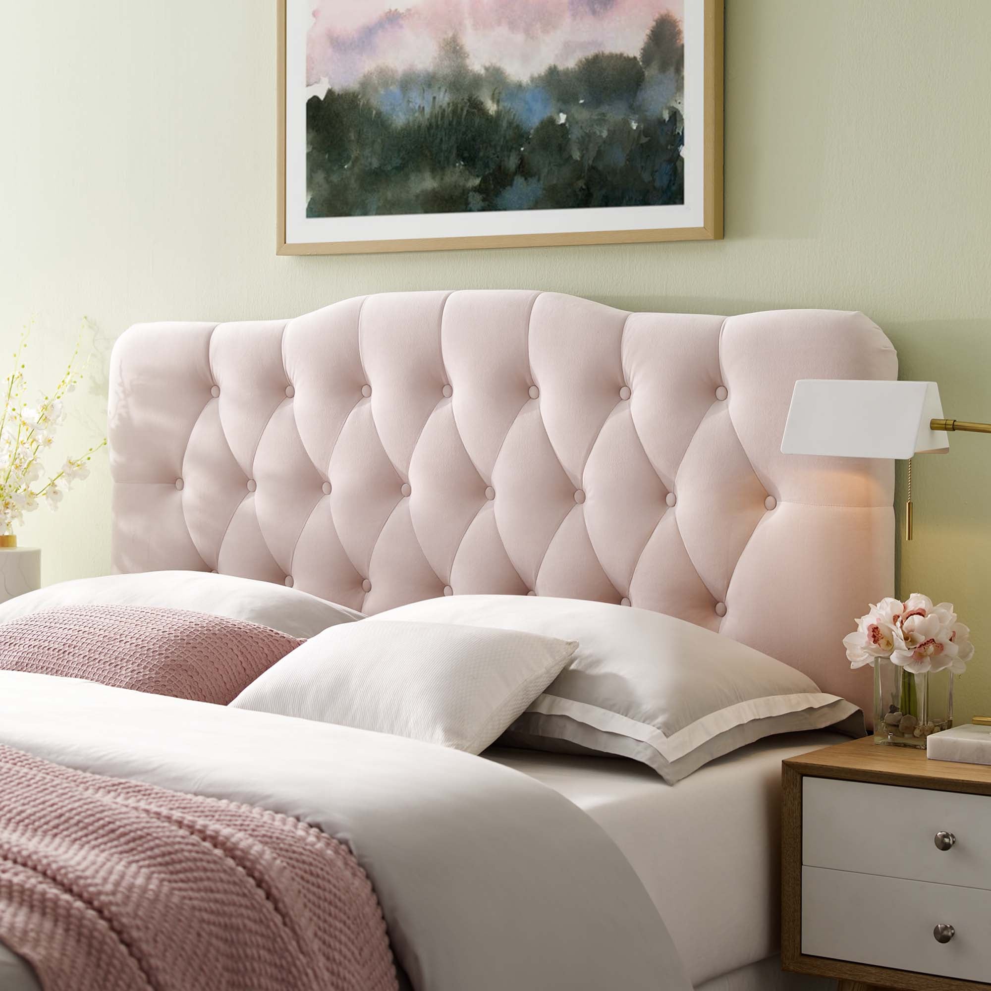 Modway Annabel Diamond Tufted Performance Velvet Full Headboard