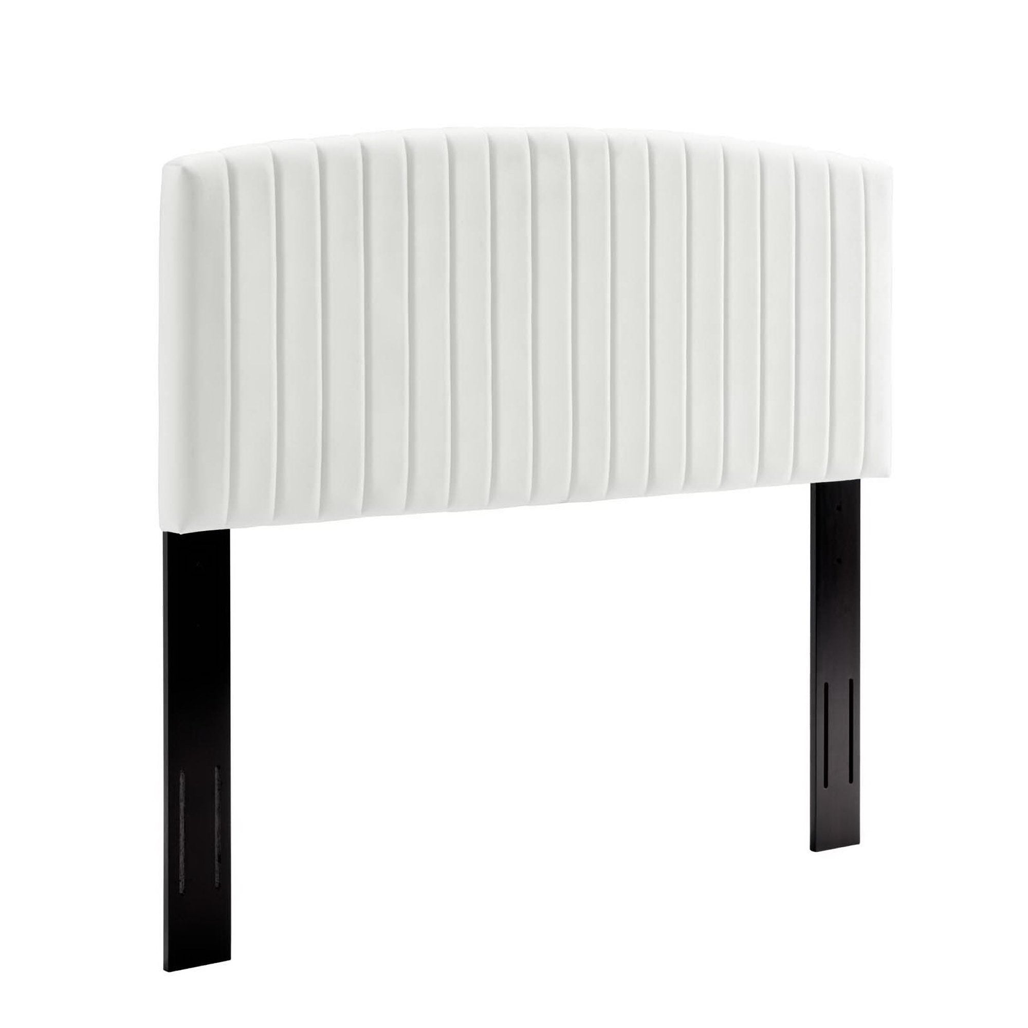 Modway Alessi Tapered Wood Leg Performance Velvet Queen Platform Bed