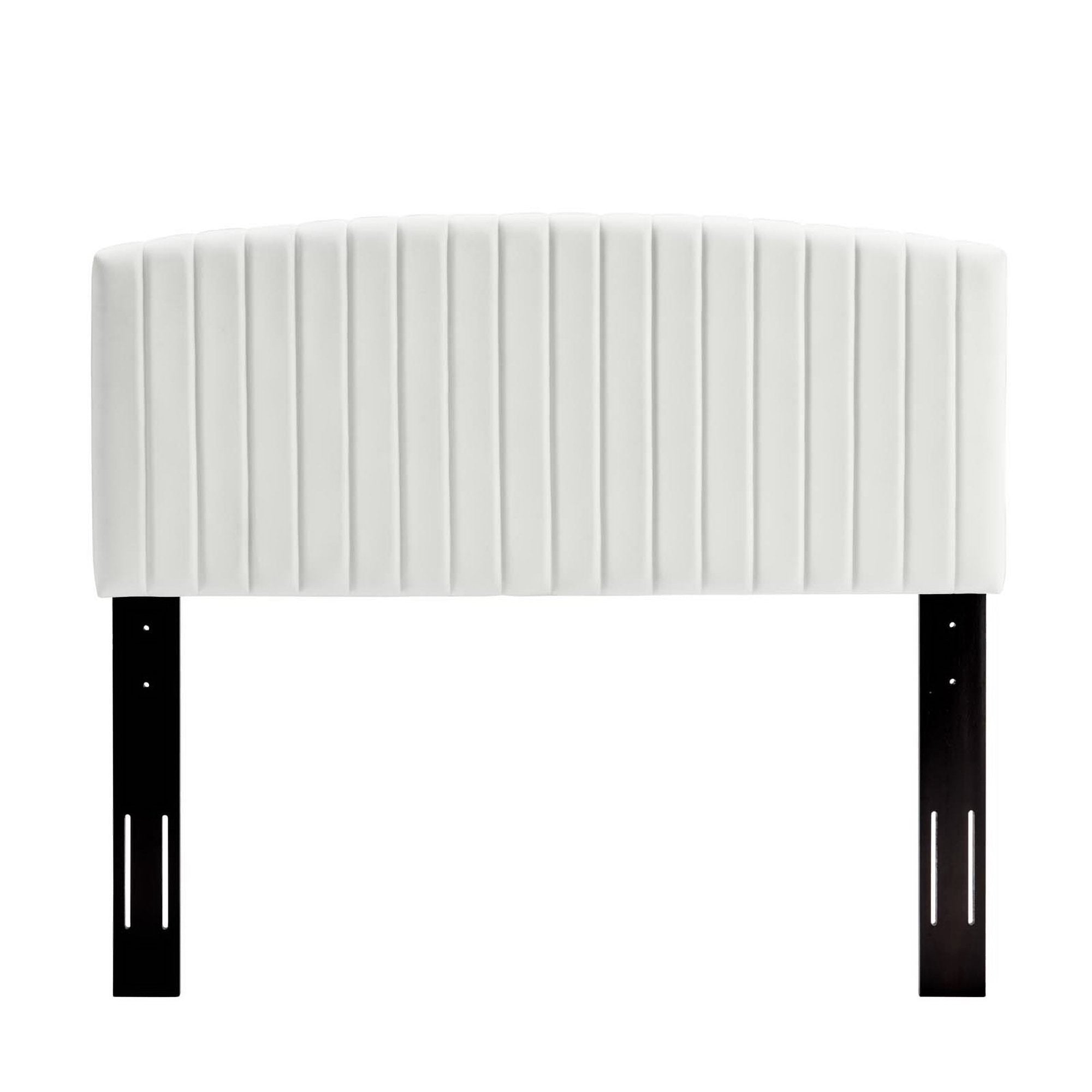 Modway Alessi Tapered Wood Leg Performance Velvet Queen Platform Bed