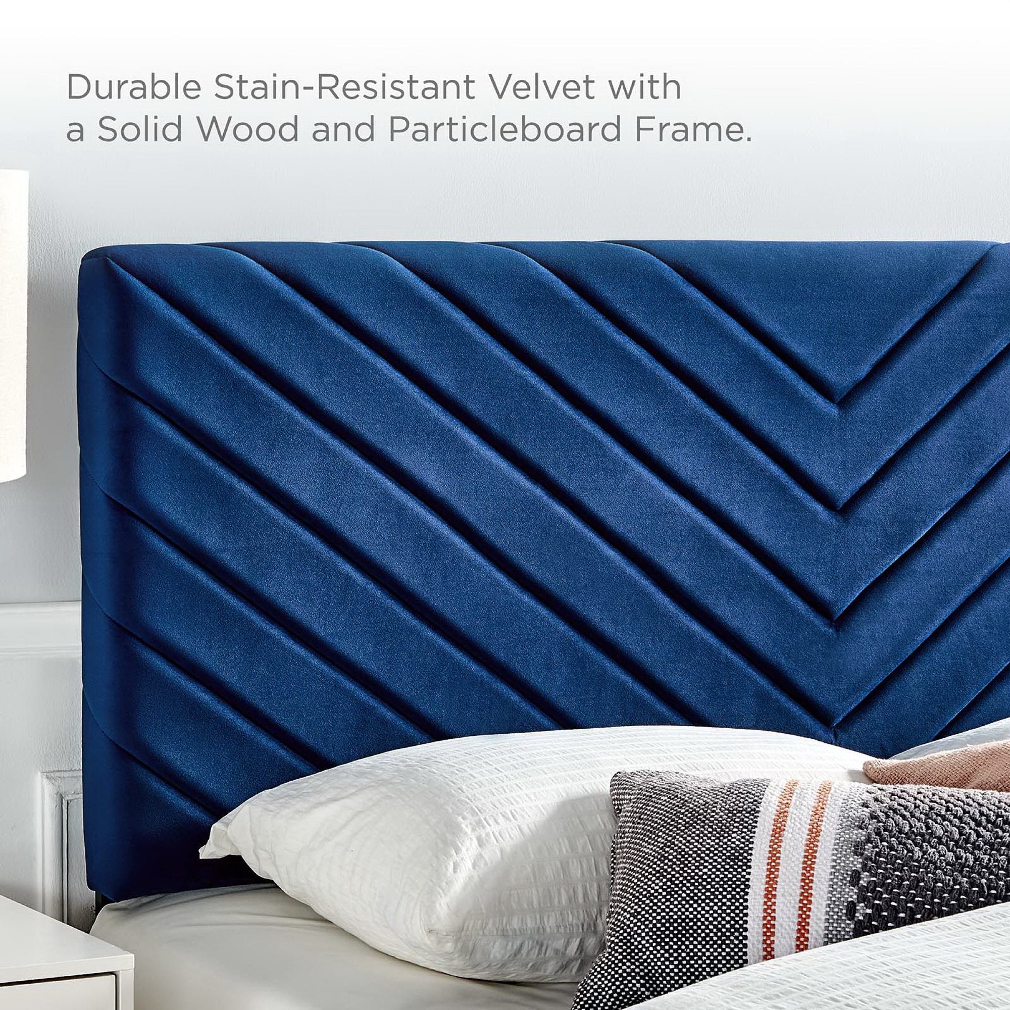 Modway Alyson Angular Channel Tufted Performance Velvet Full / Queen Headboard