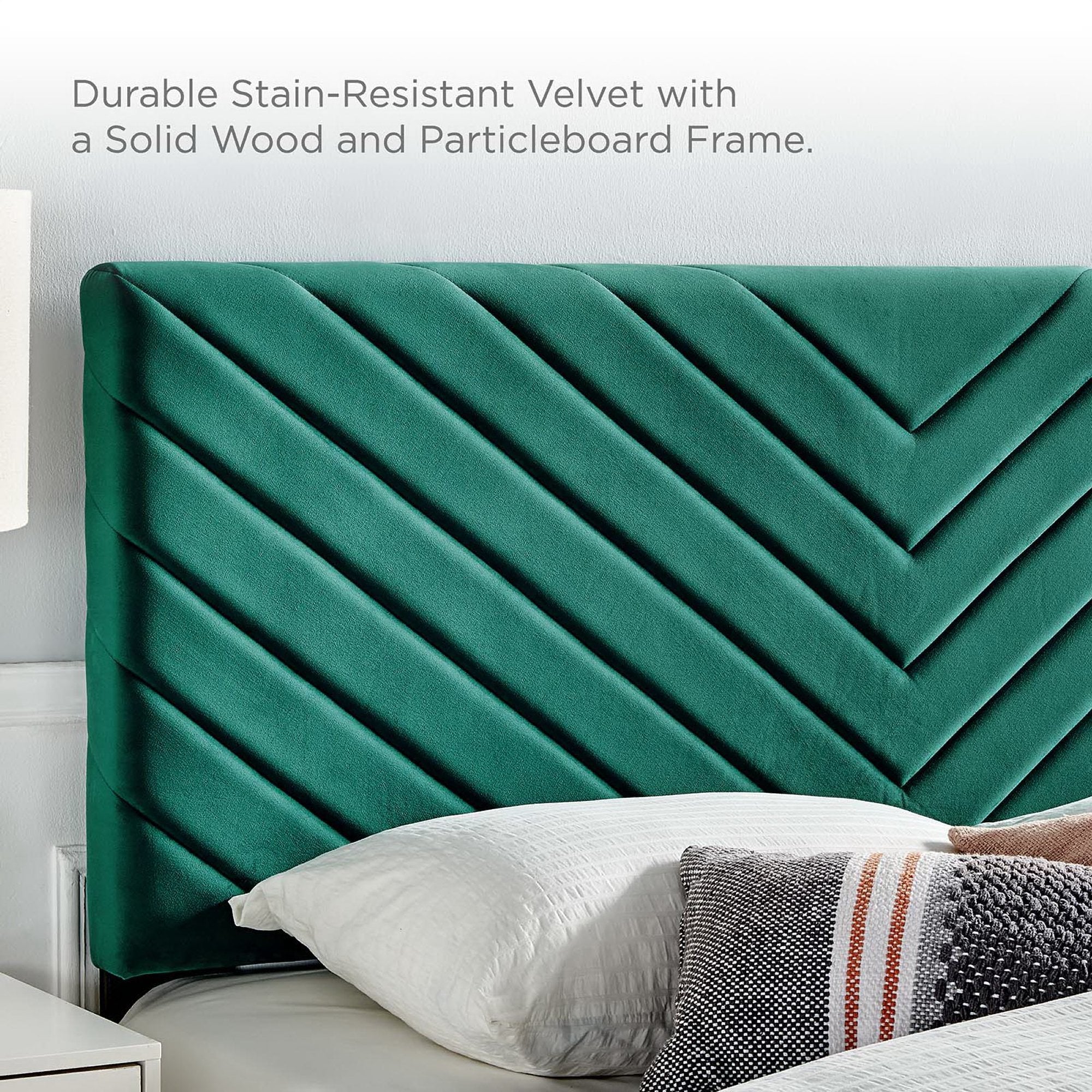 Modway Alyson Angular Channel Tufted Performance Velvet Full / Queen Headboard