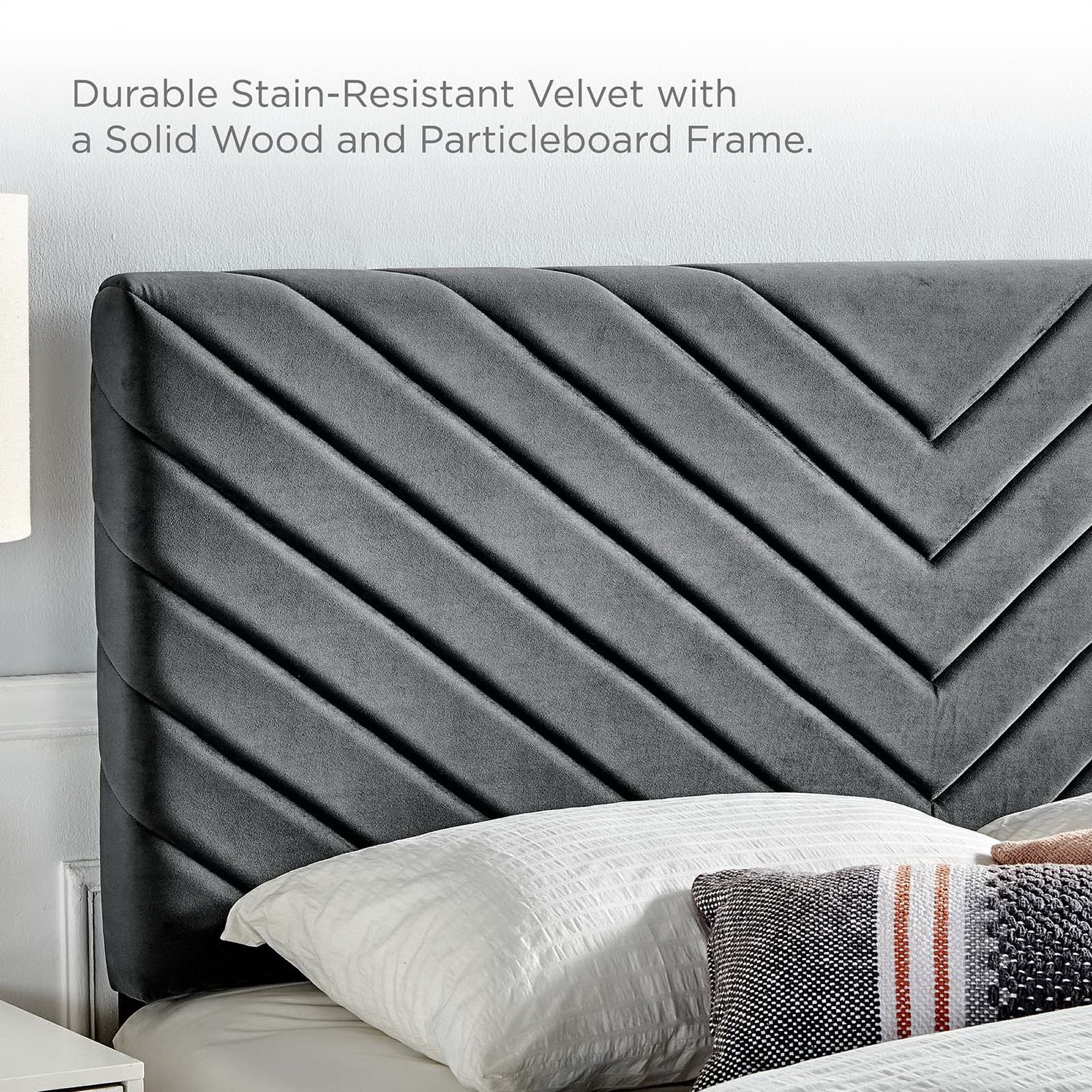 Modway Alyson Angular Channel Tufted Performance Velvet King / California King Headboard