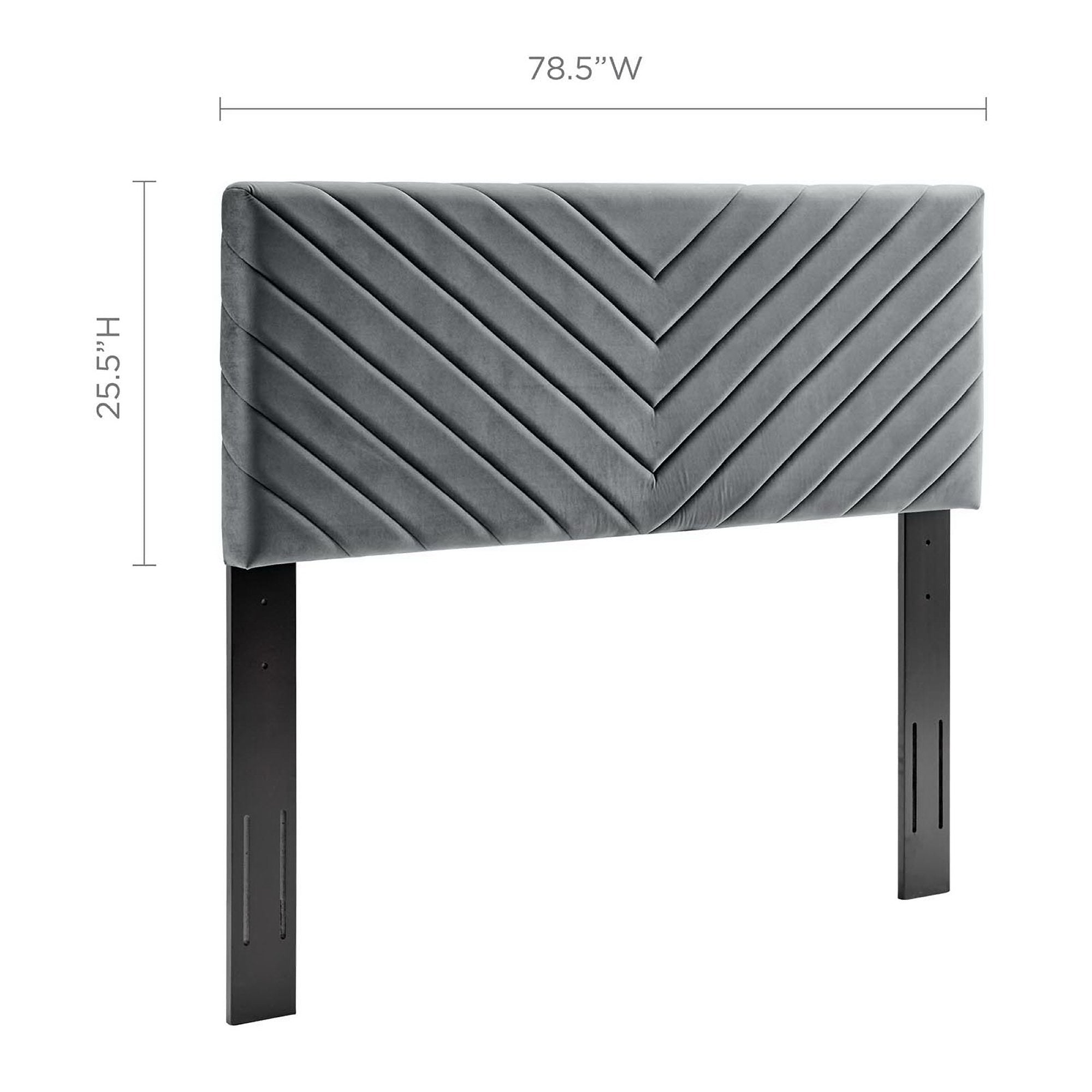 Modway Alyson Angular Channel Tufted Performance Velvet King / California King Headboard