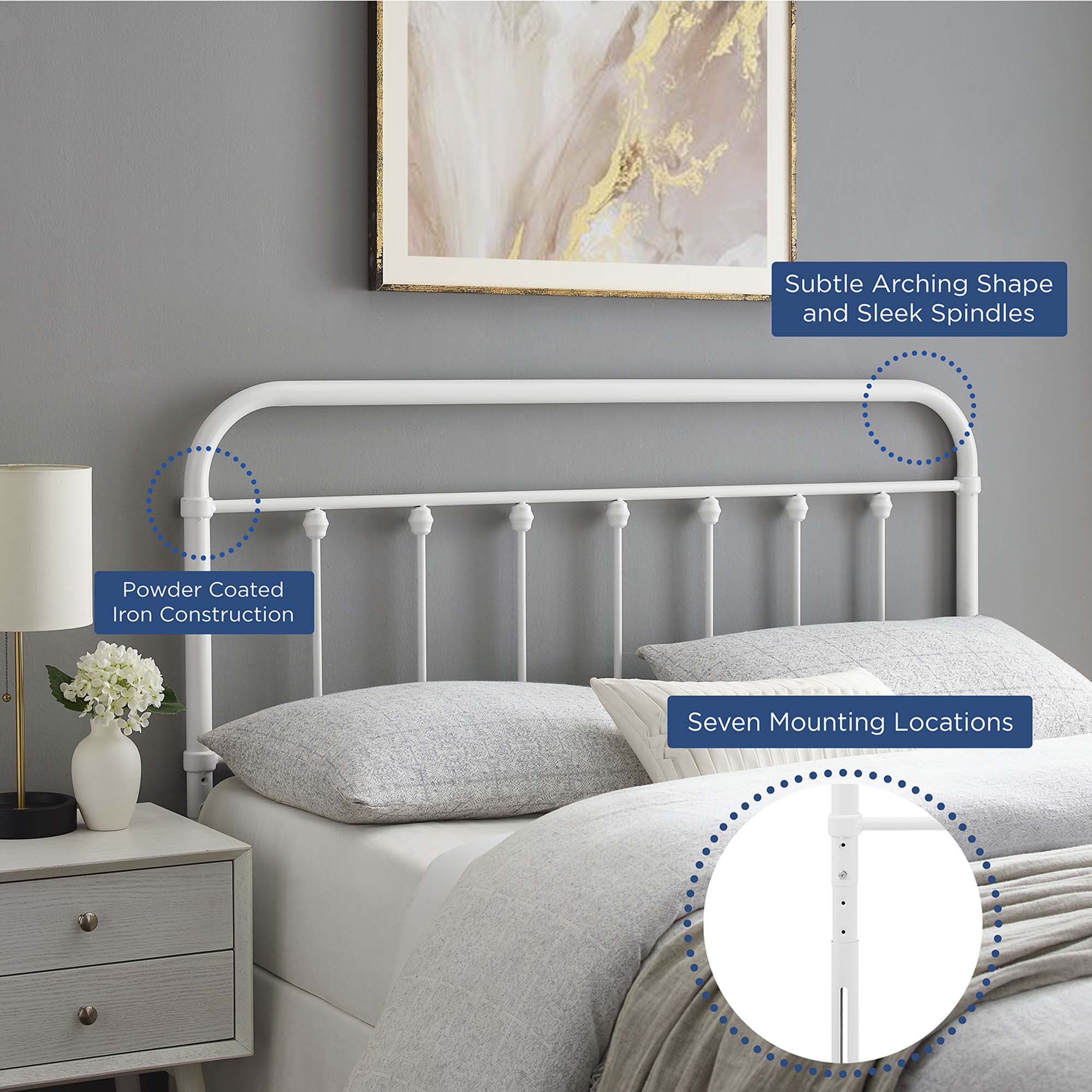 Modway Sage Metal Queen Headboard