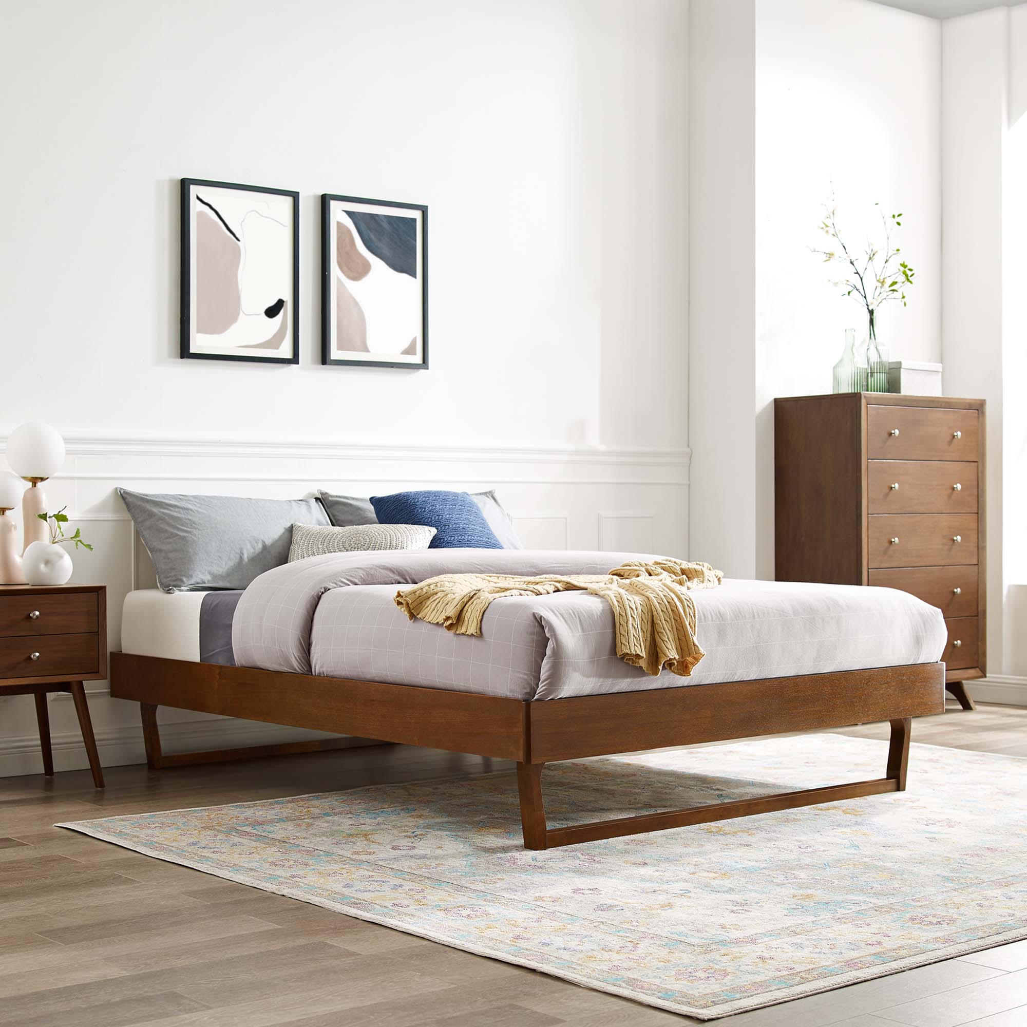 Modway Billie Wood King Platform Bed Frame