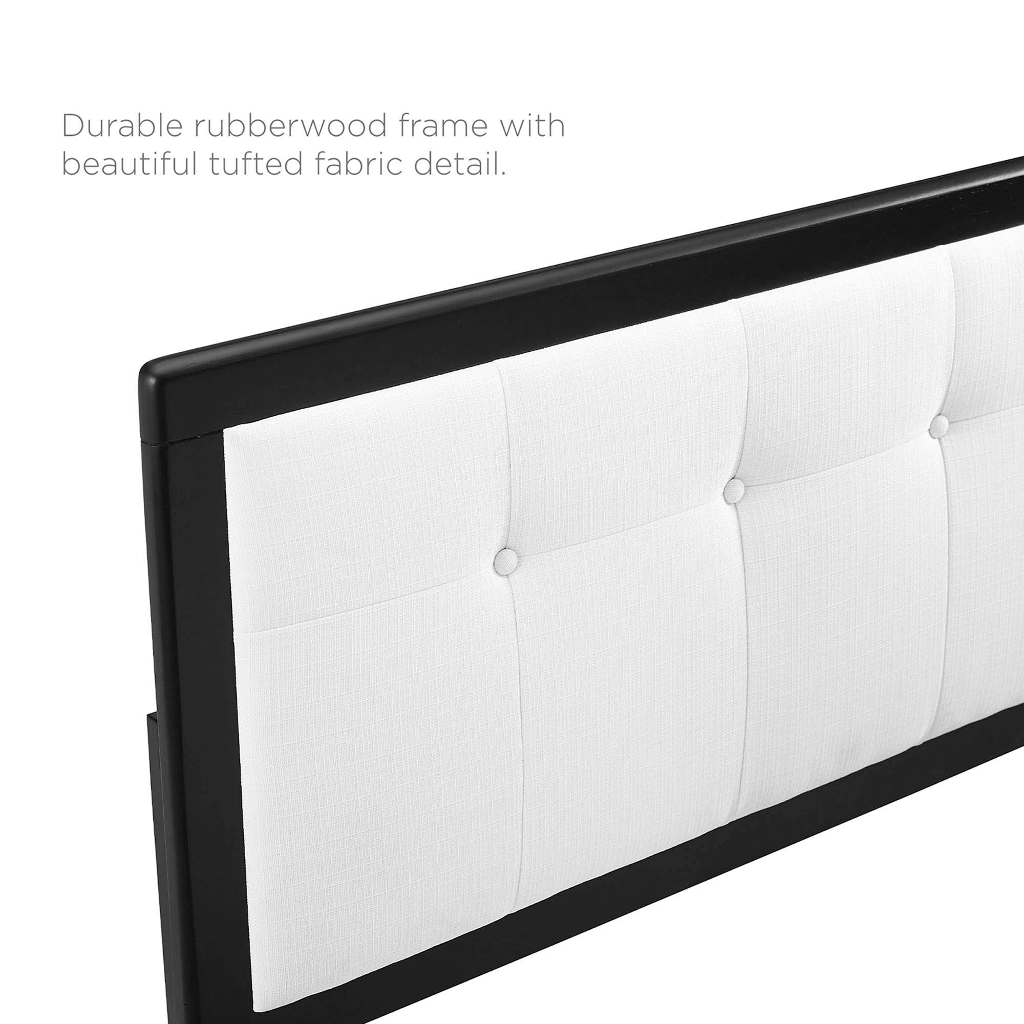 Modway Draper Tufted Fabric and Wood Twin Headboard