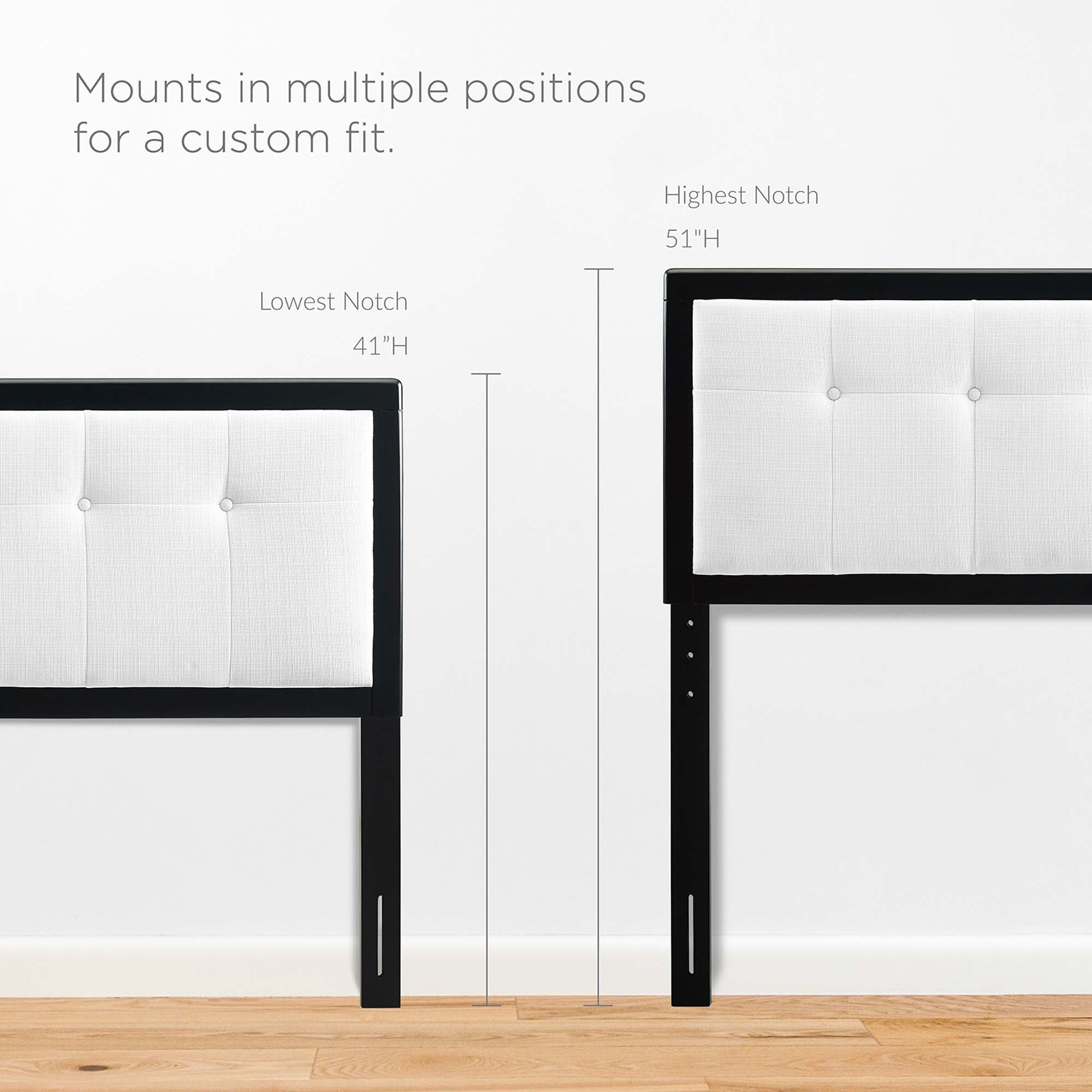 Modway Draper Tufted Fabric and Wood Queen Headboard