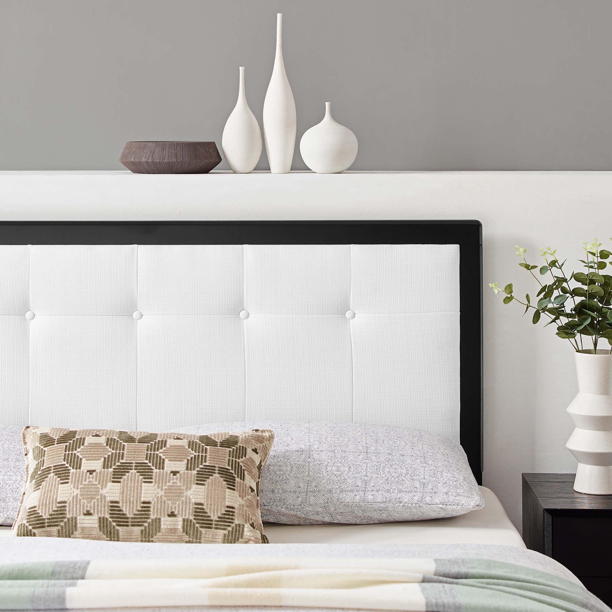 Modway Draper Tufted Fabric and Wood Queen Headboard