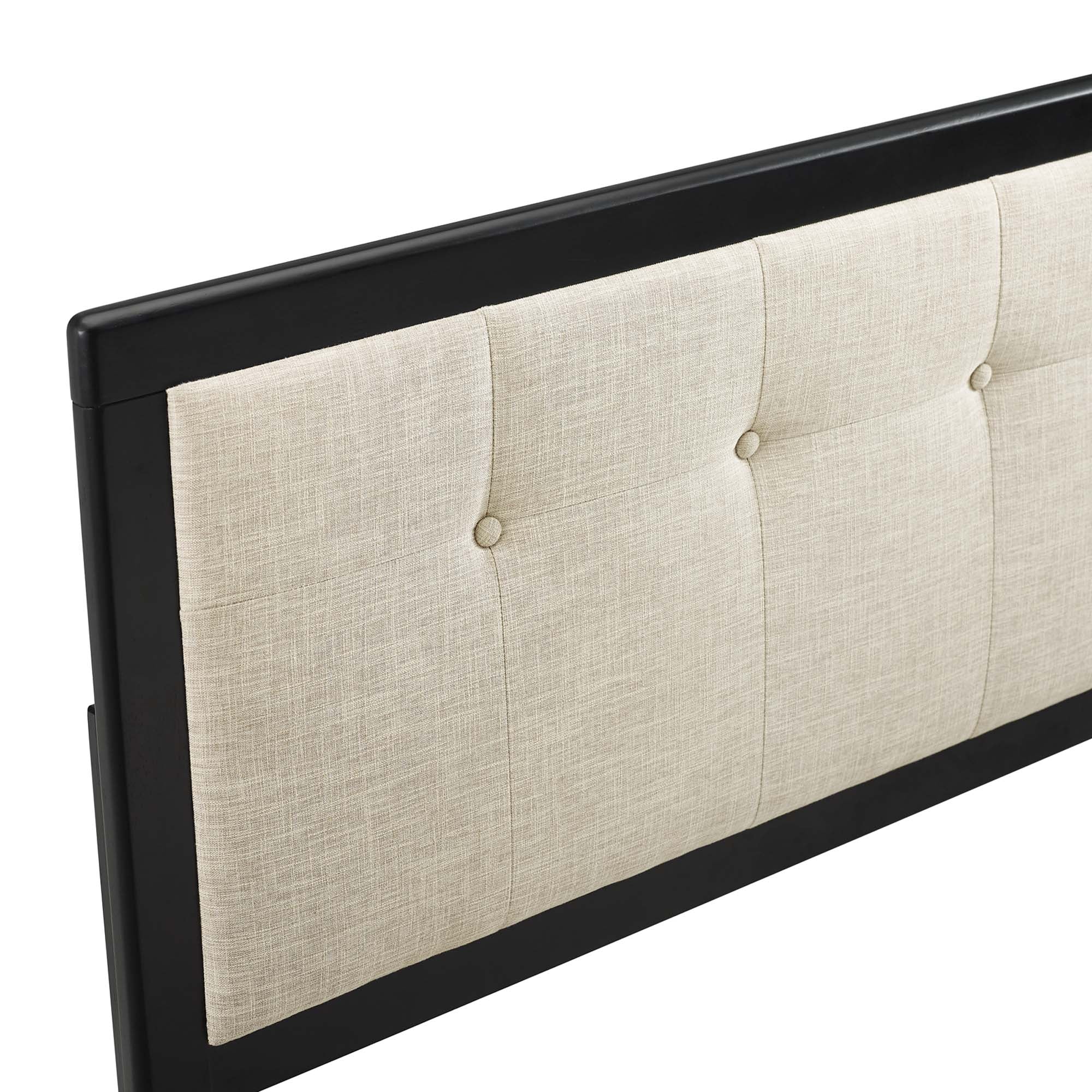 Modway Draper Tufted Fabric and Wood King Headboard