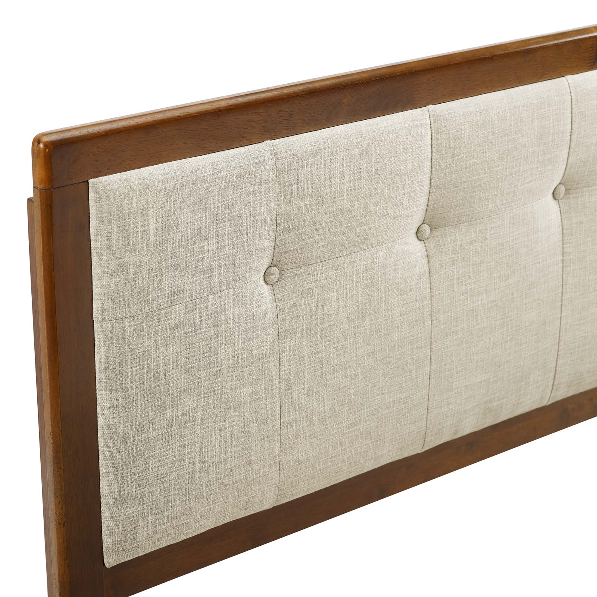 Modway Draper Tufted Fabric and Wood King Headboard