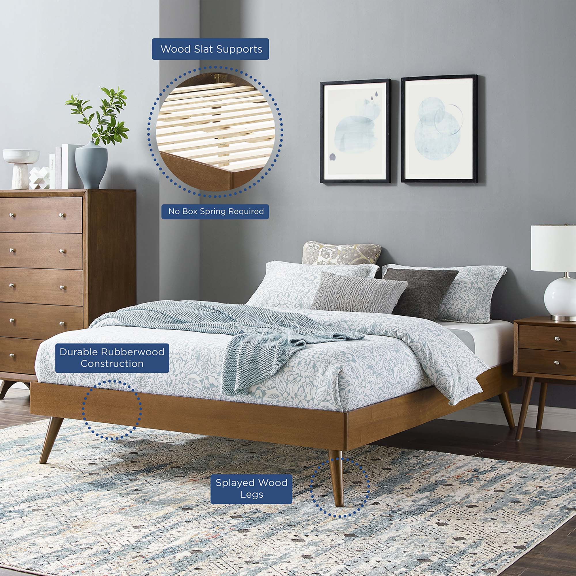 Modway Margo Wood Full Platform Bed Frame