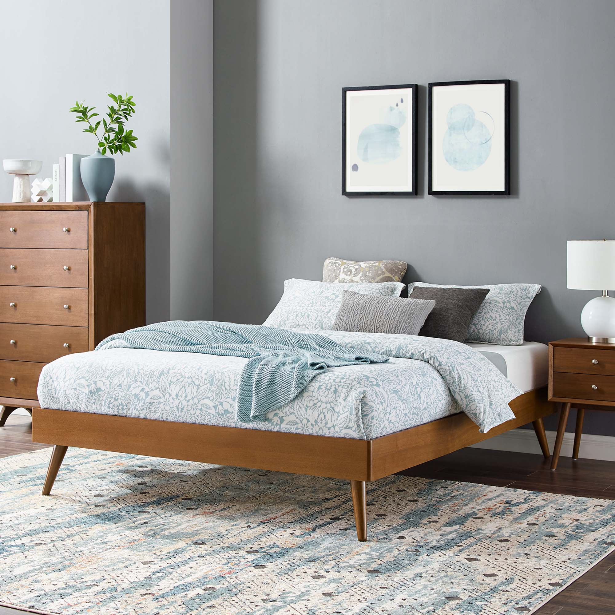 Modway Margo Wood King Platform Bed Frame