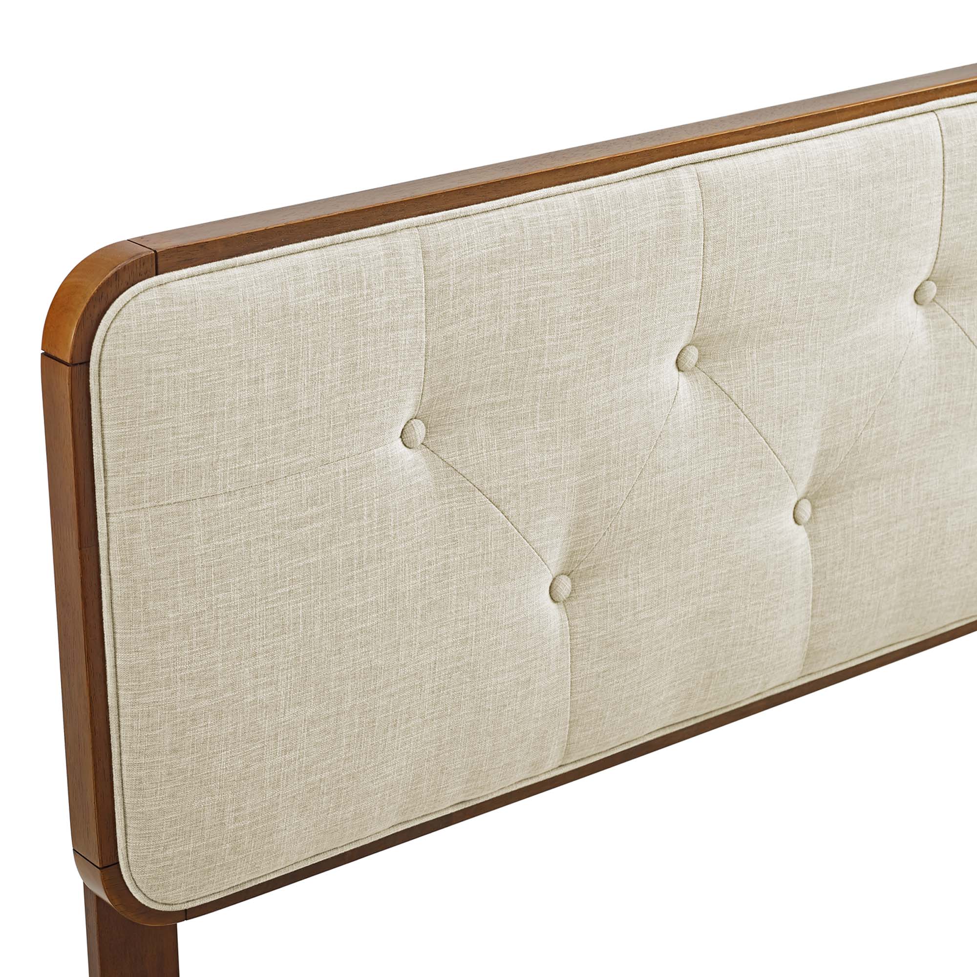 Modway Collins Tufted Fabric and Wood King Headboard