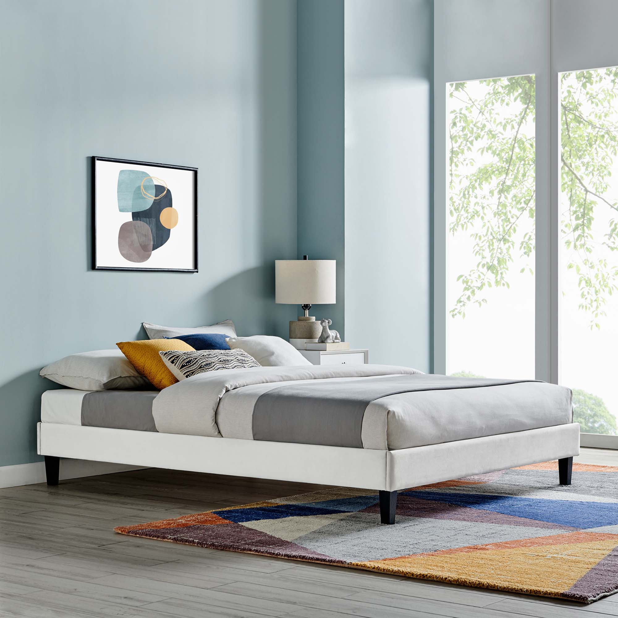 Modway Reign Performance Velvet Full Platform Bed Frame